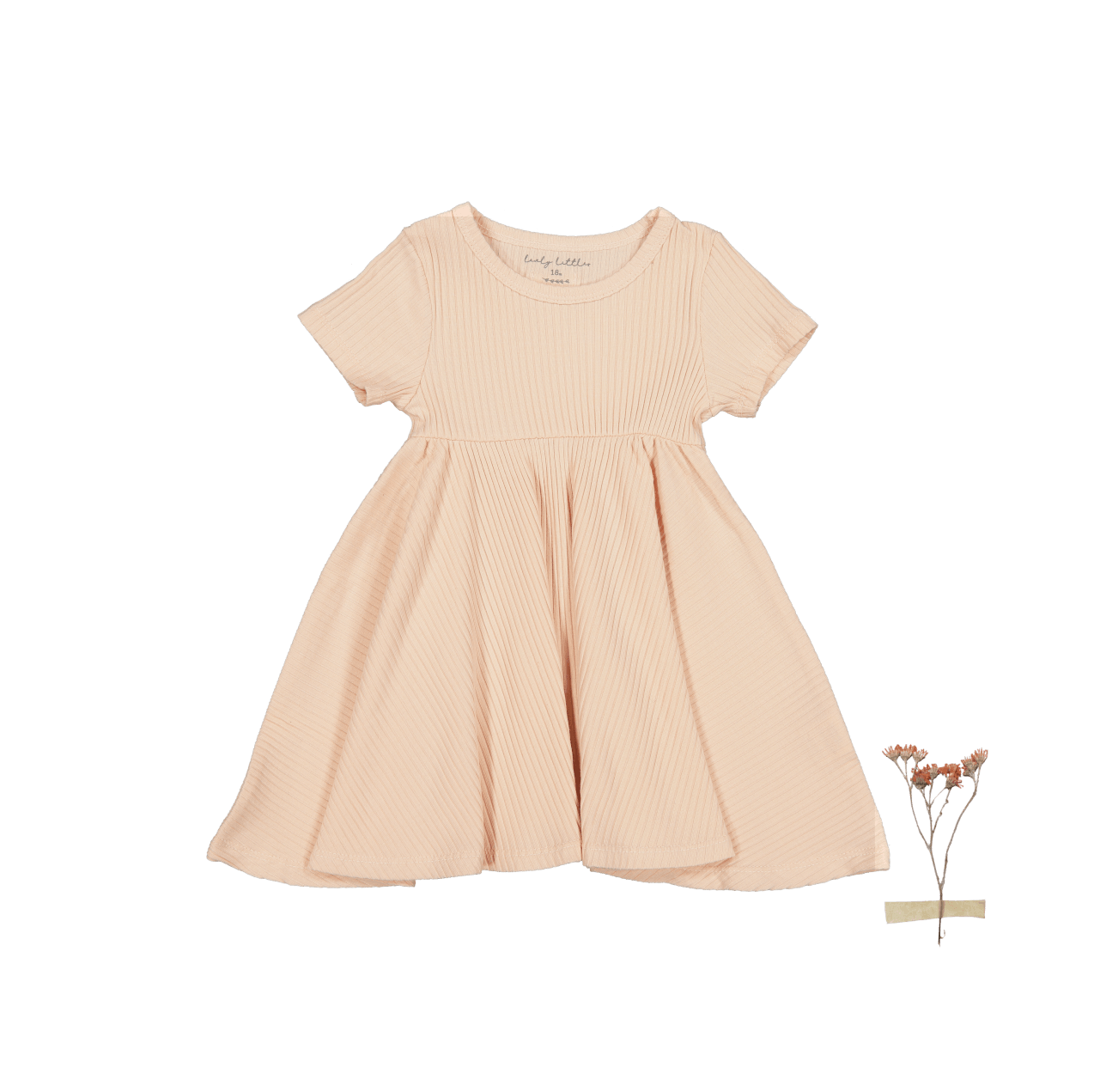 The Short Sleeve Dress - Powder Short Sleeve Dress Lovely Littles   