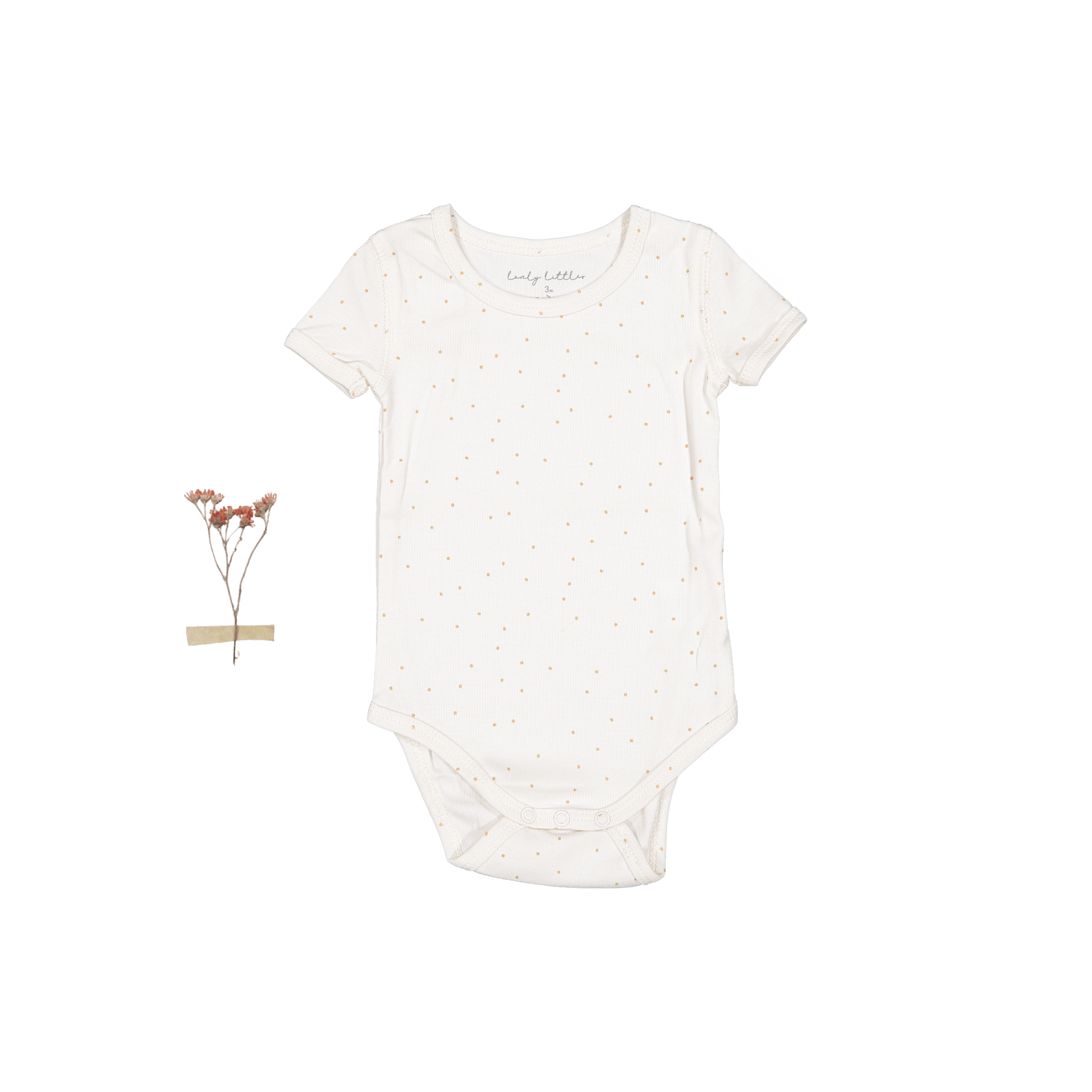 The Printed Short Sleeve Onesie - Pearl Dot Short Sleeve Onesie Lovely Littles   