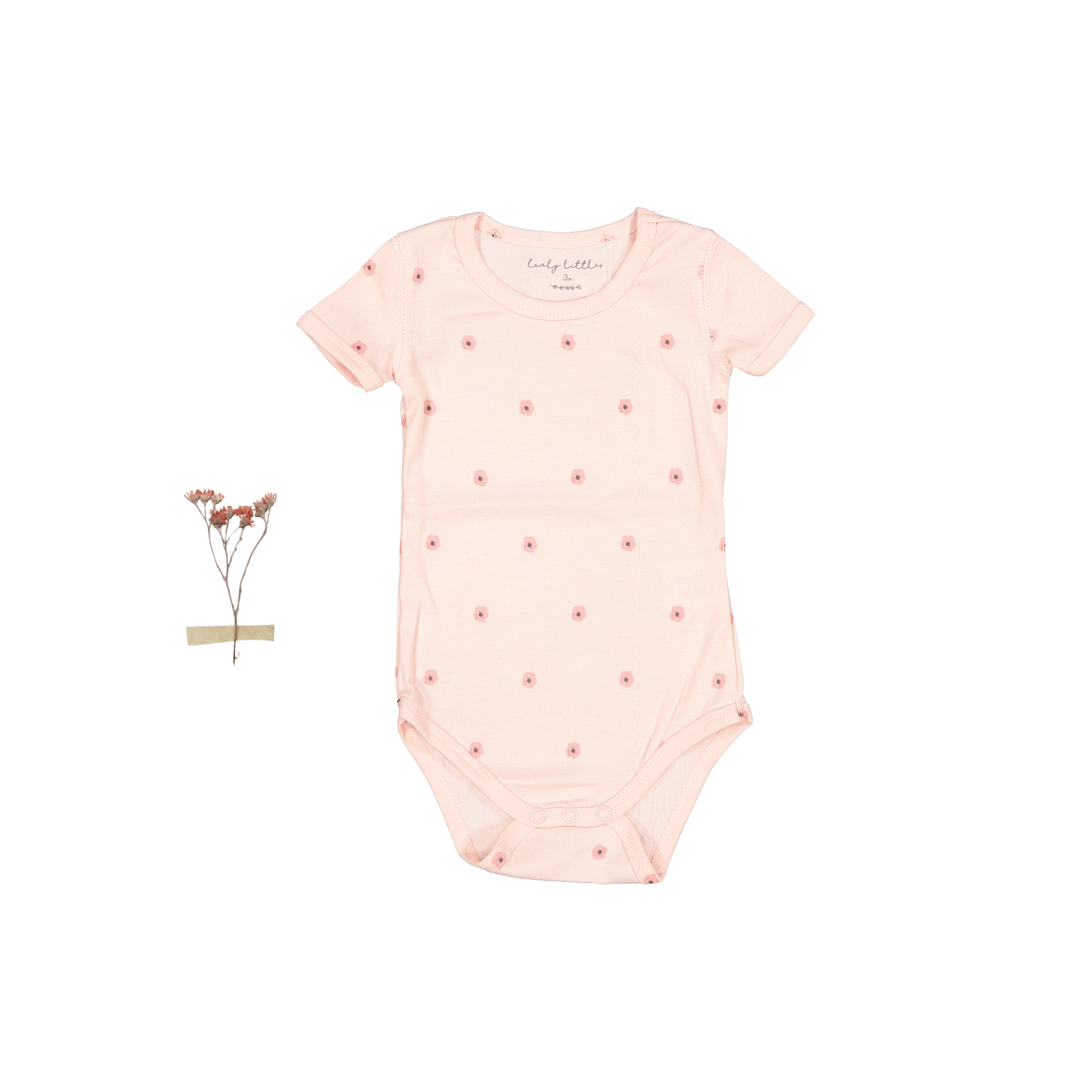 The Printed Short Sleeve Onesie - Rose Flower Short Sleeve Onesie Lovely Littles   