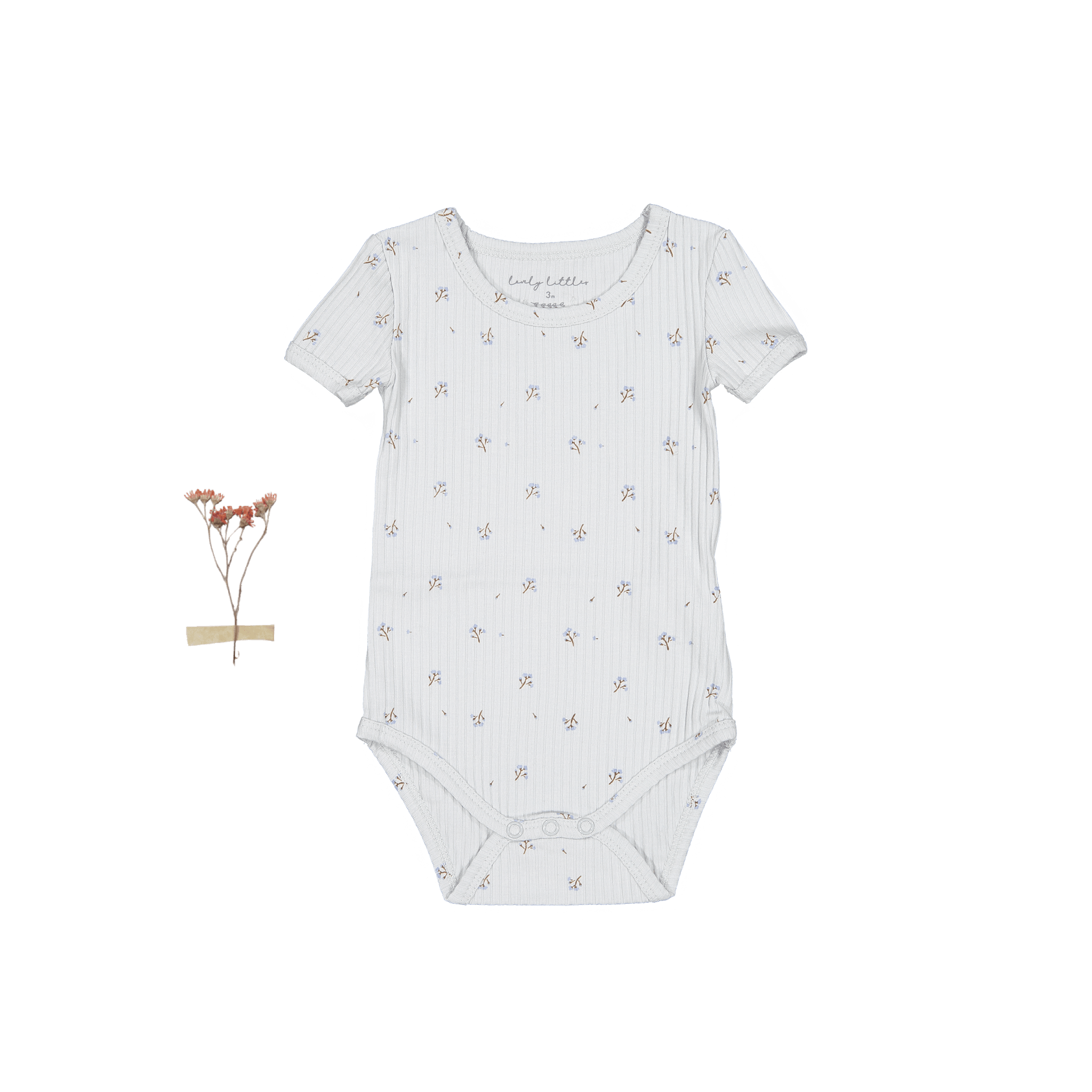 The Printed Short Sleeve Onesie - Sky Blossom Short Sleeve Onesie Lovely Littles   