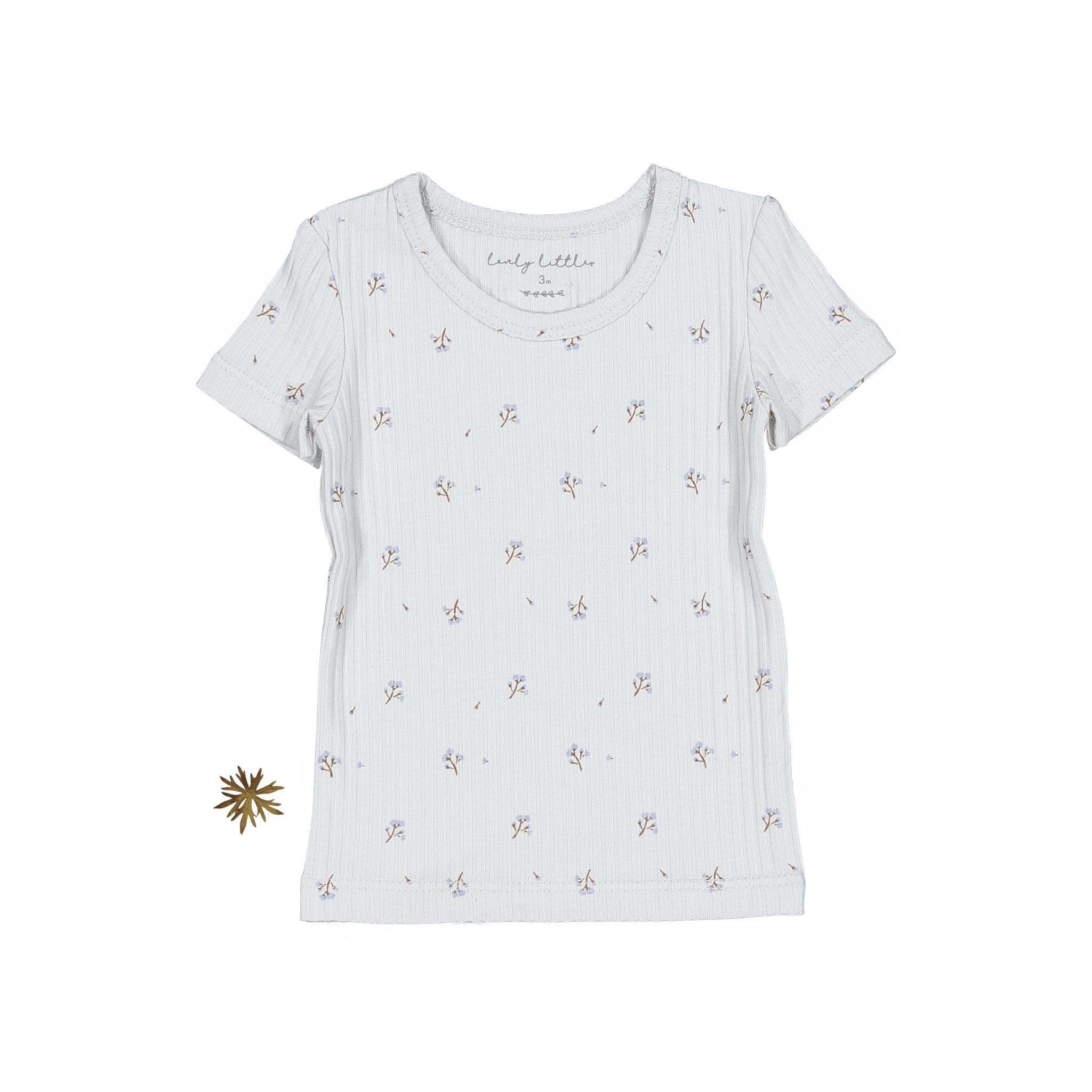 The Printed Short Sleeve Tee - Sky Blossom Short Sleeve Tee Lovely Littles   