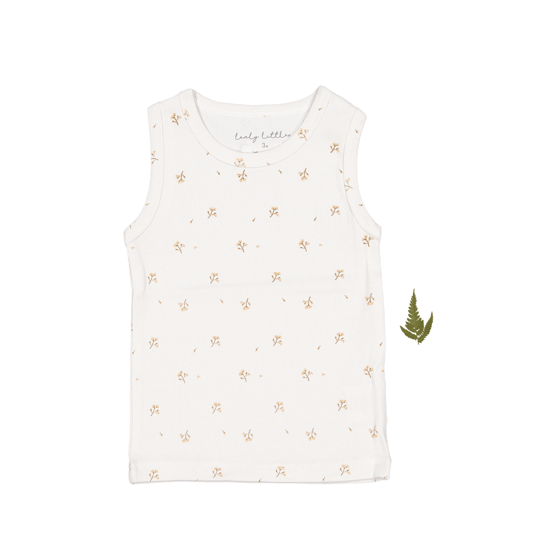 The Printed Tank - Tan Blossom Tank Lovely Littles   