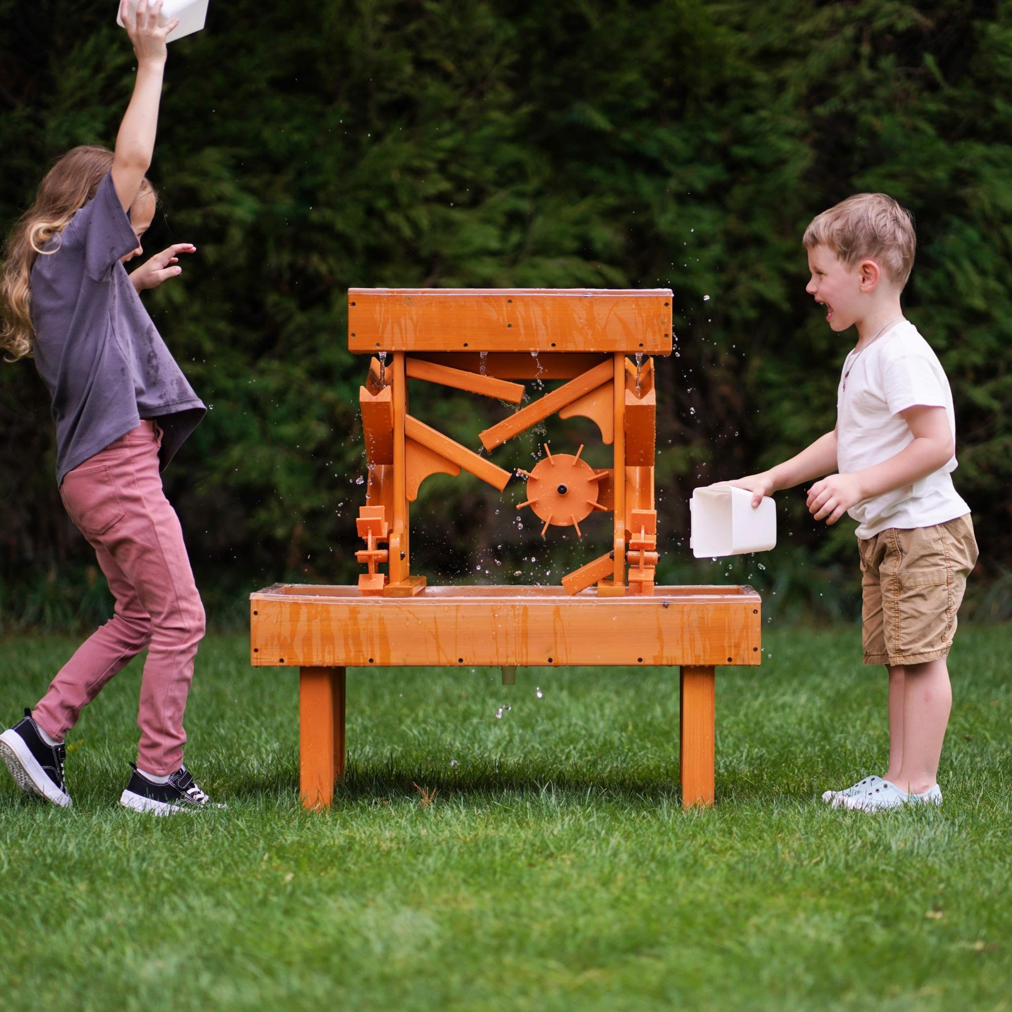 Outdoor Wooden Water Table For Kids, Toddlers Playset Outdoor Avenlur.com   