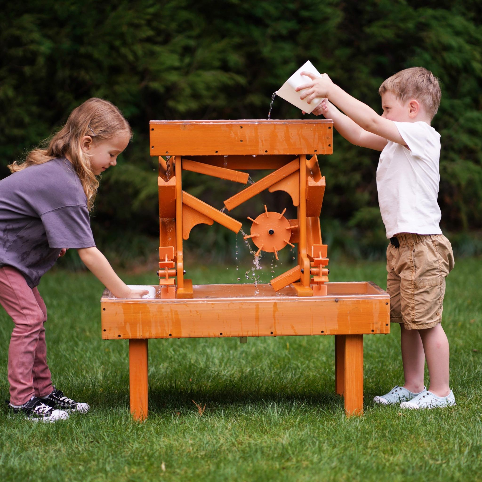 Outdoor Wooden Water Table For Kids, Toddlers Playset Outdoor Avenlur.com   