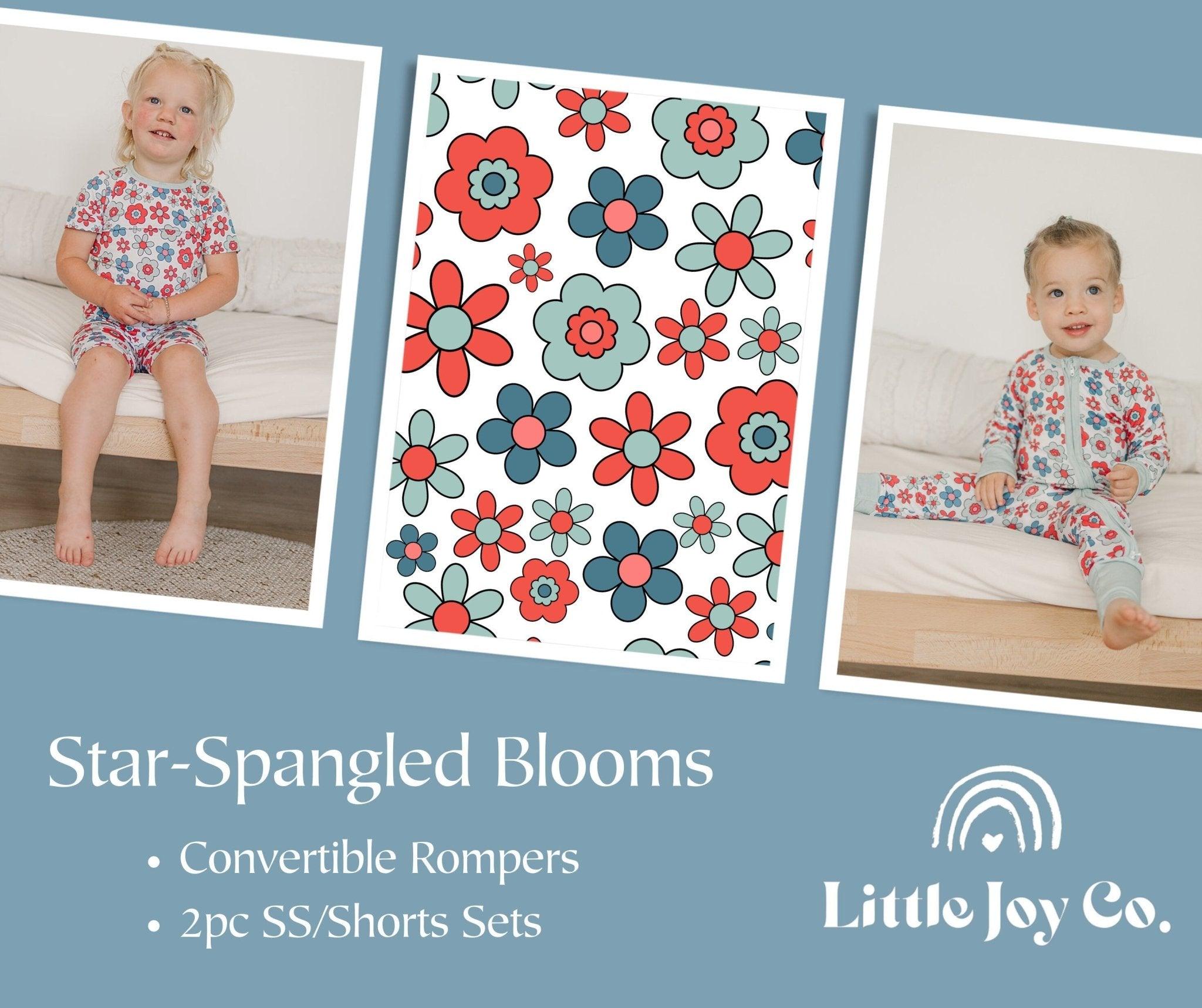 Retro Daisy Bamboo Romper - Zippy or Shorty