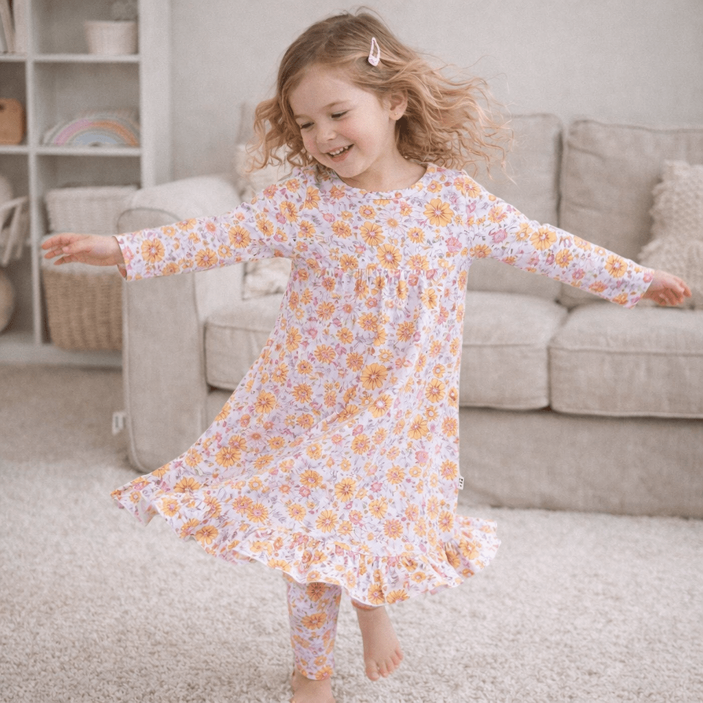 retro boho dress Retro Vintage Flowers Boho Dress, 3 Years / Kim's Calling / Girl