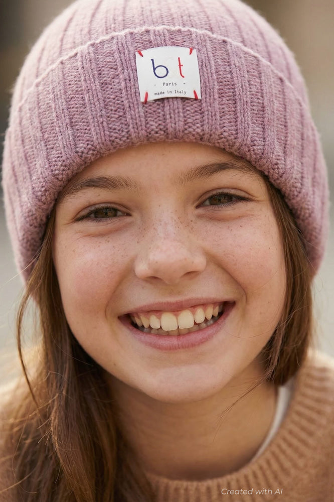 Ribbed Beanie - Pink
