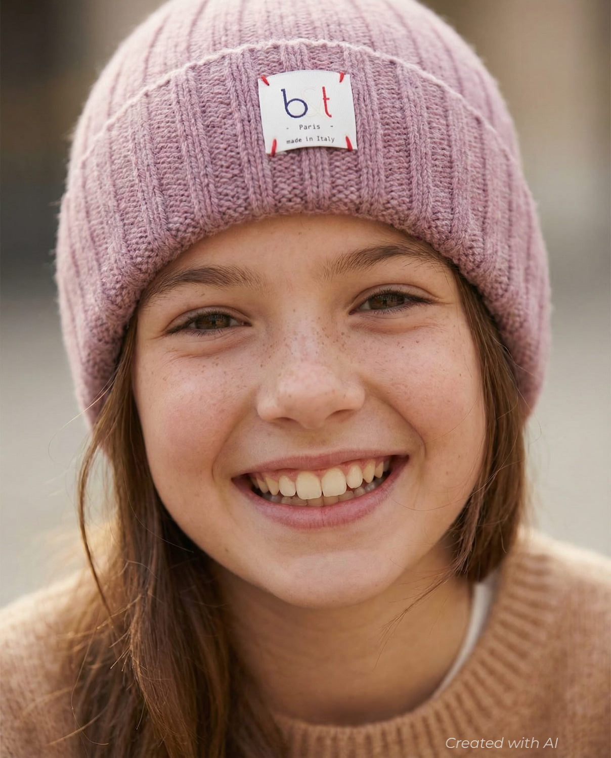 Ribbed Beanie - Pink