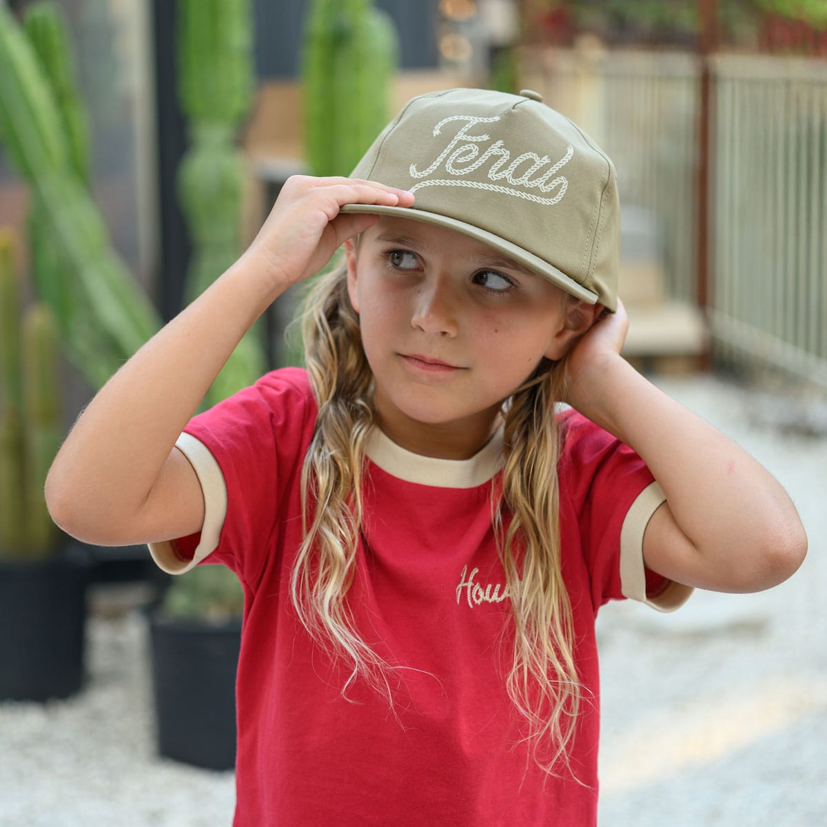 Howdy Vintage Ringer | Red (Youth)