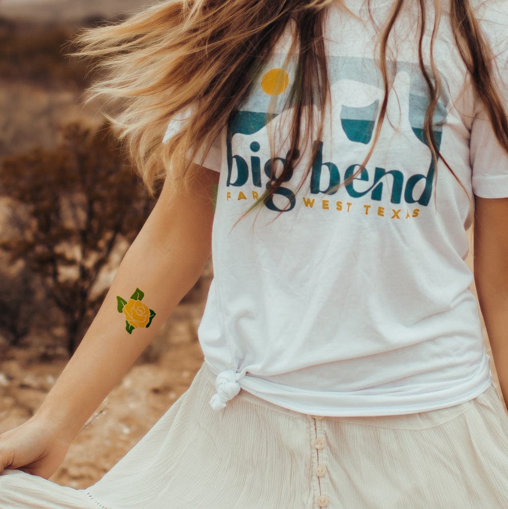 Yellow Rose Temporary Tattoo