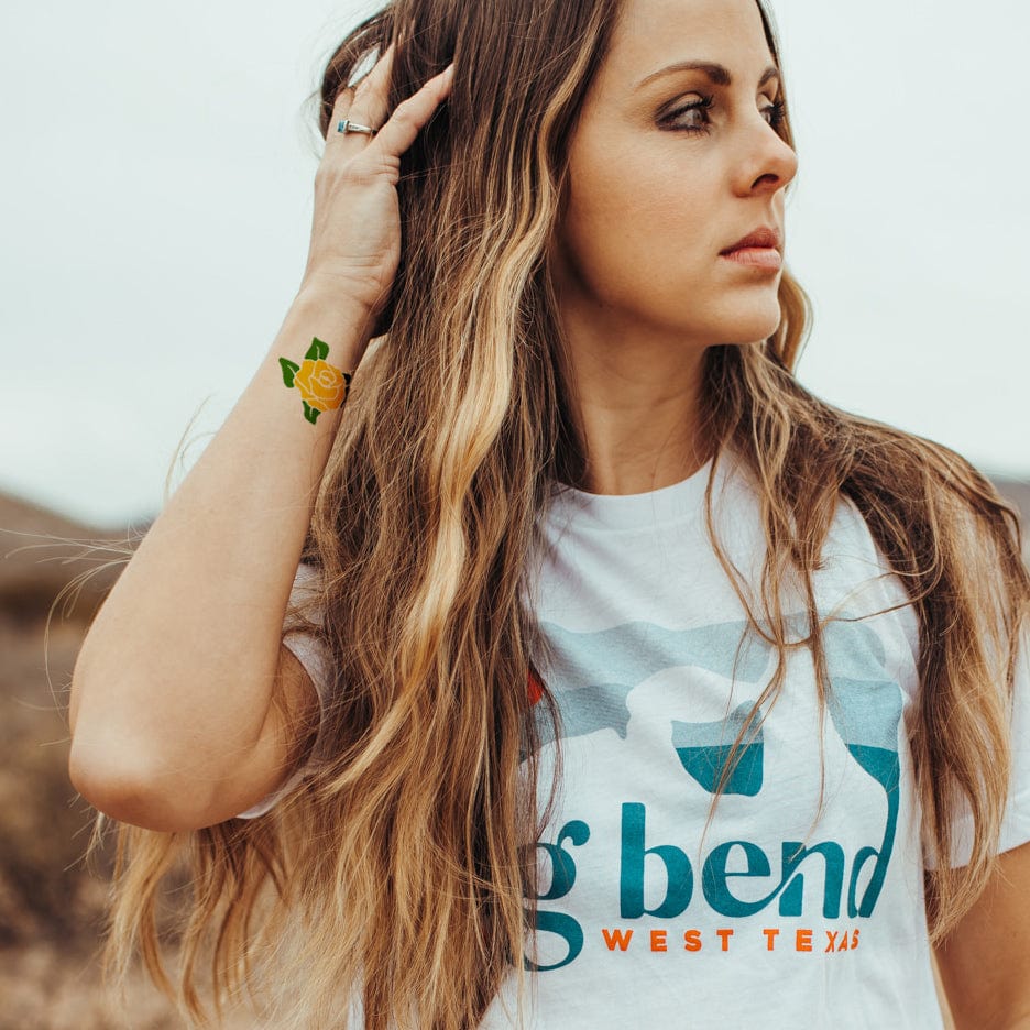 Yellow Rose Temporary Tattoo