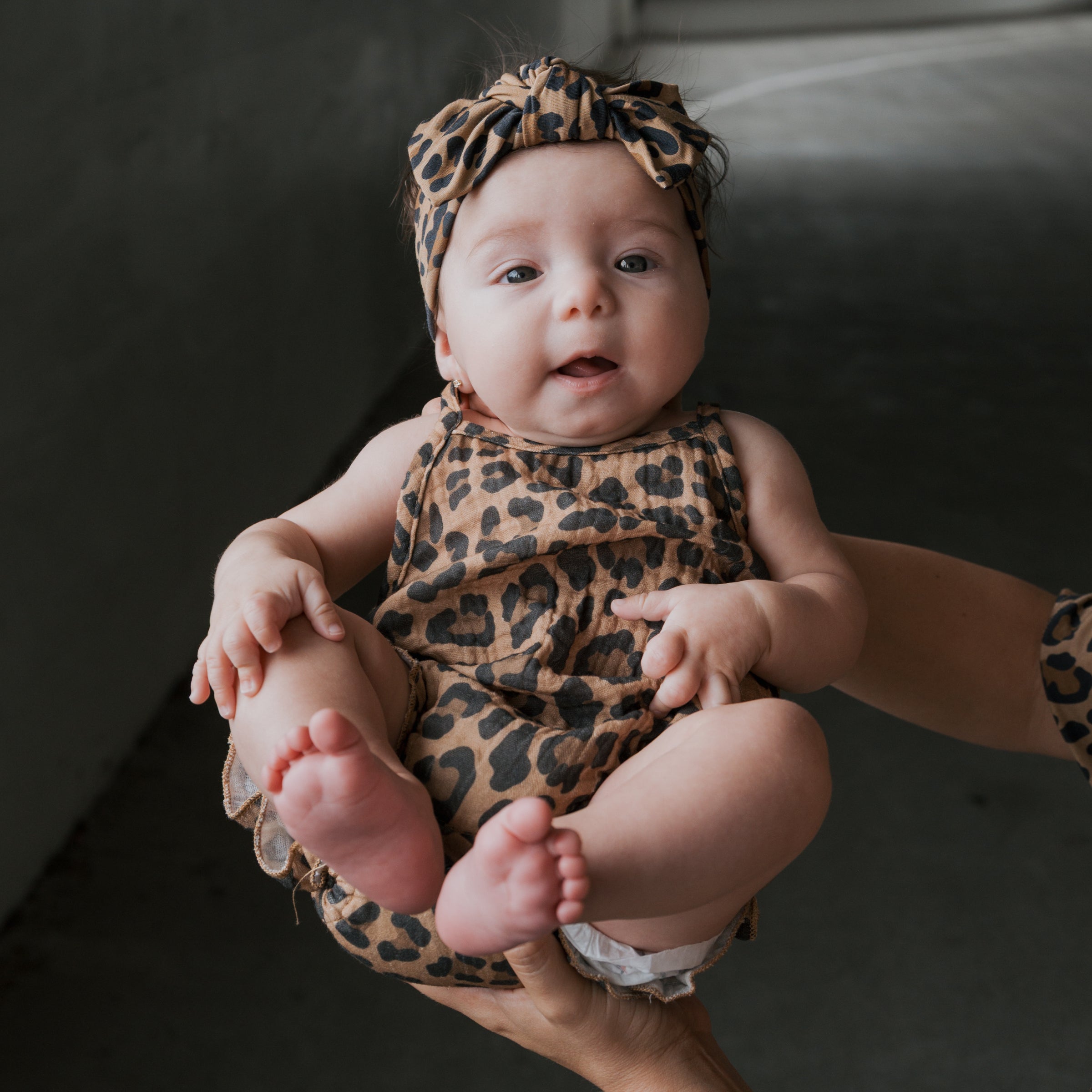Muslin Sleeveless Tank Romper | Leopard