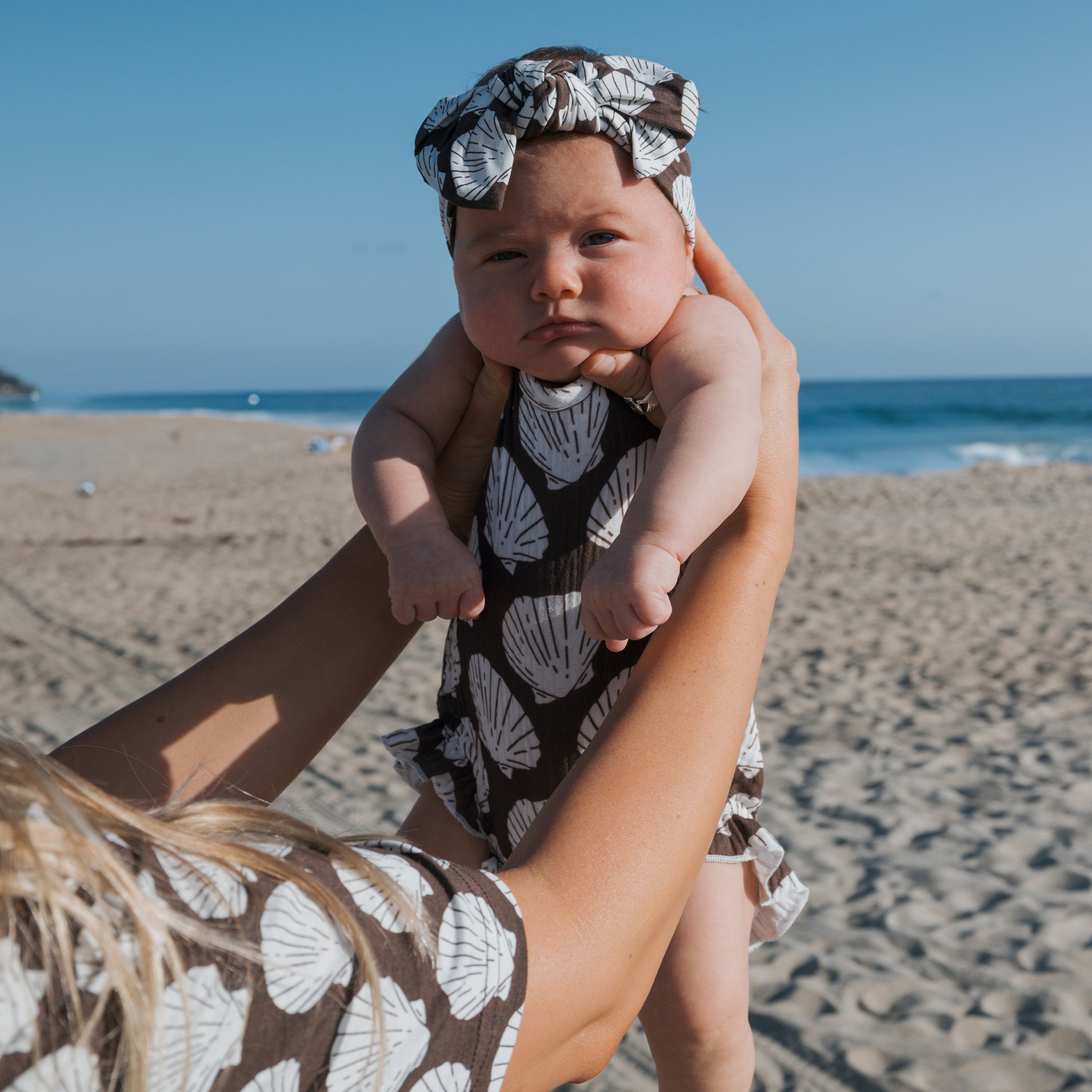 Muslin Sleeveless Tank Romper | Seashells