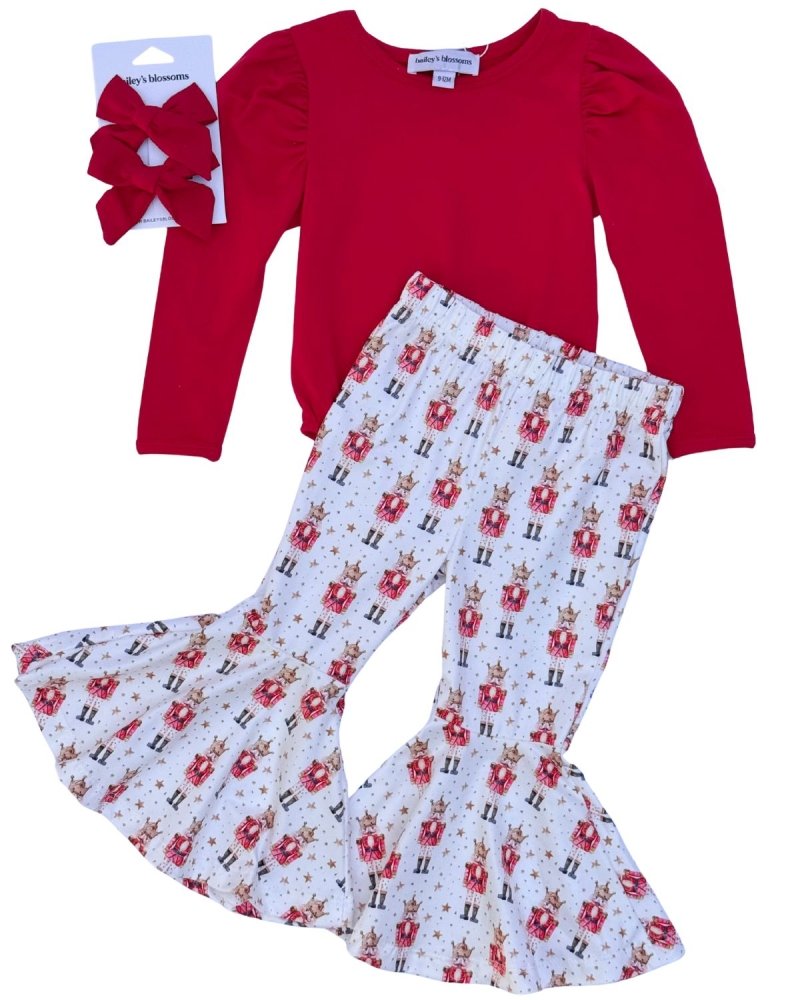 Rosalind Puff Long Sleeve Leotard - Red