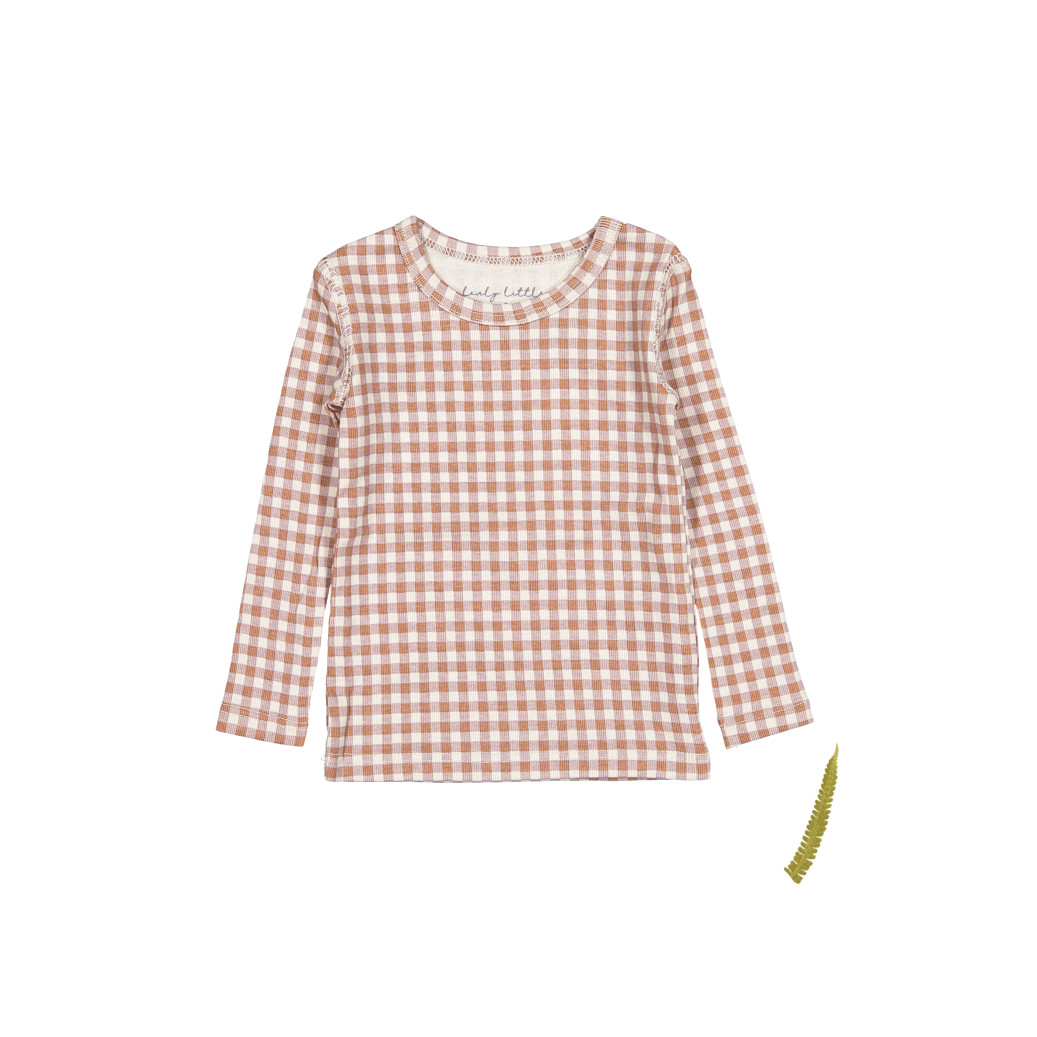 The Printed Long Sleeve Tee - Rosewood Gingham