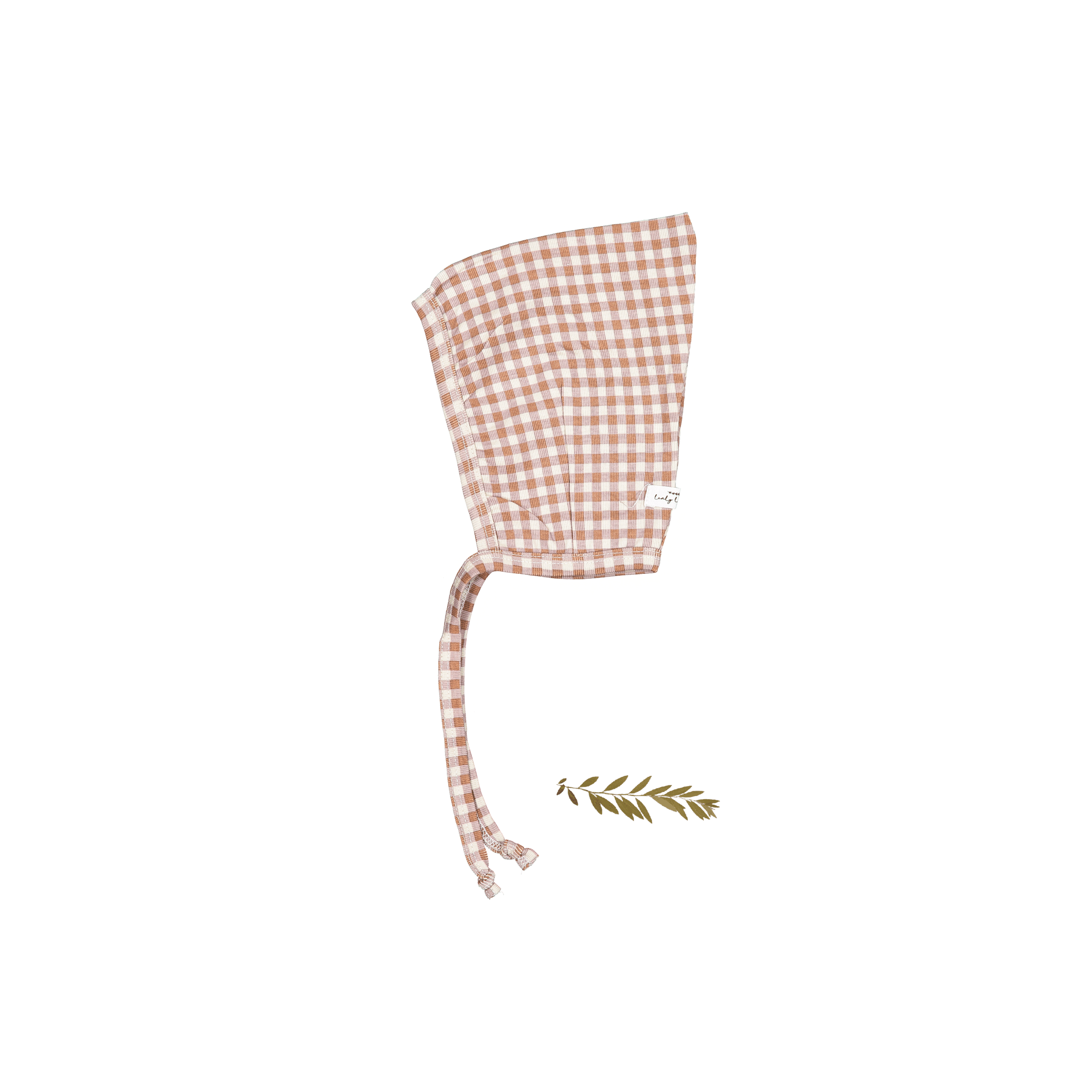 The Printed Pixie Bonnet - Rosewood Gingham