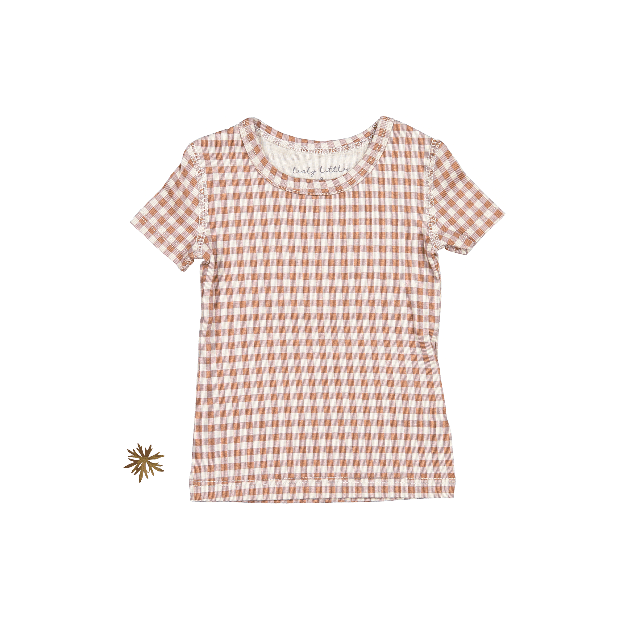 The Printed Short Sleeve Tee - Rosewood Gingham