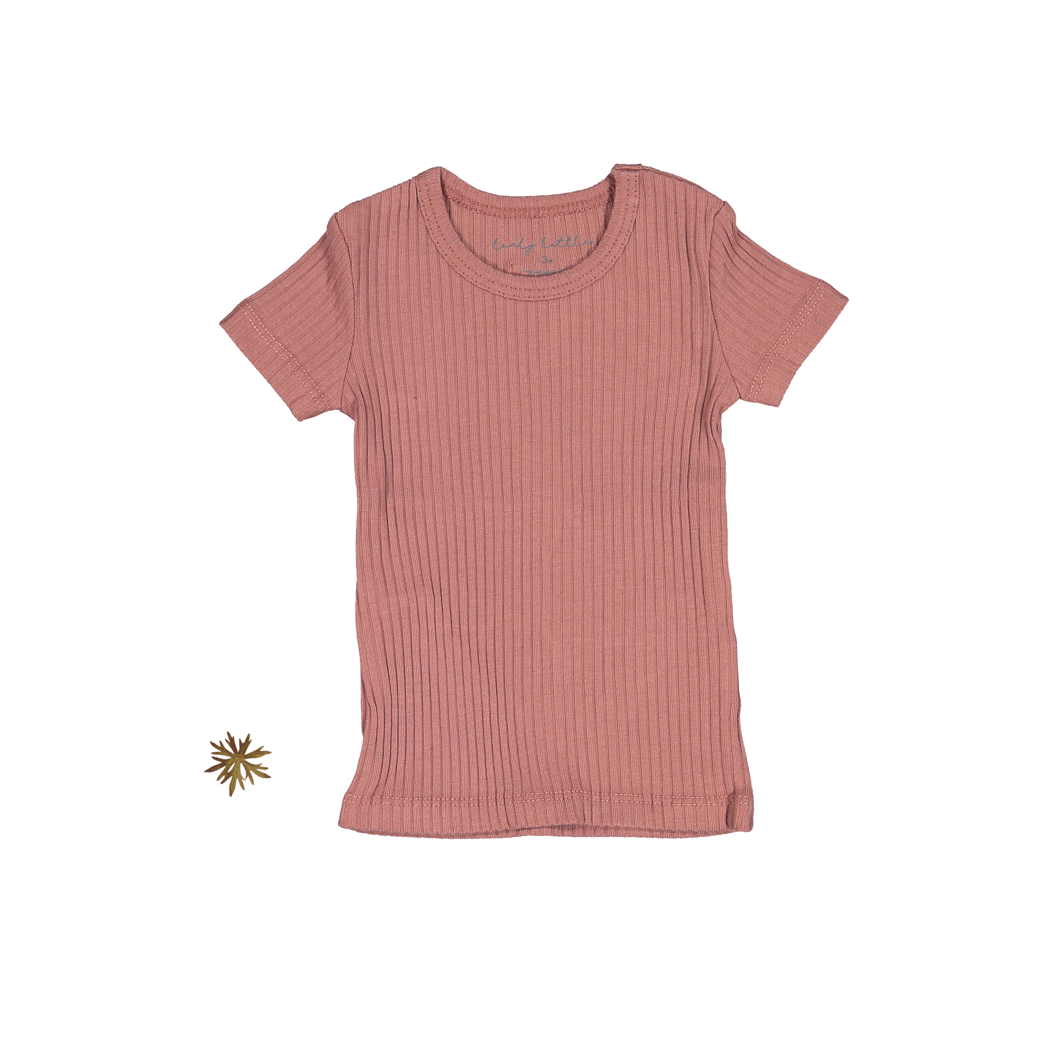 The Short Sleeve Tee - Rosewood Ribbed Short Sleeve Tee Lovely Littles   