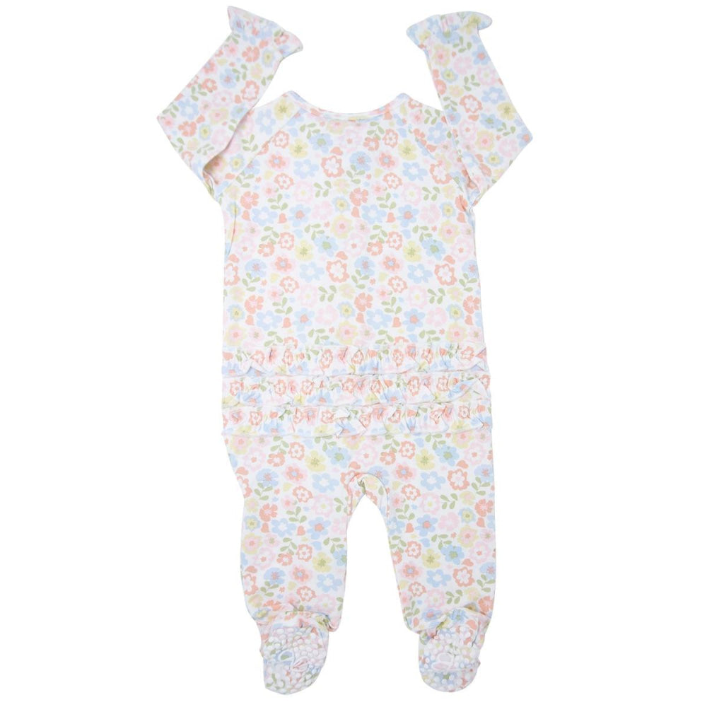 Ruffle Footie - Pretty Pansy