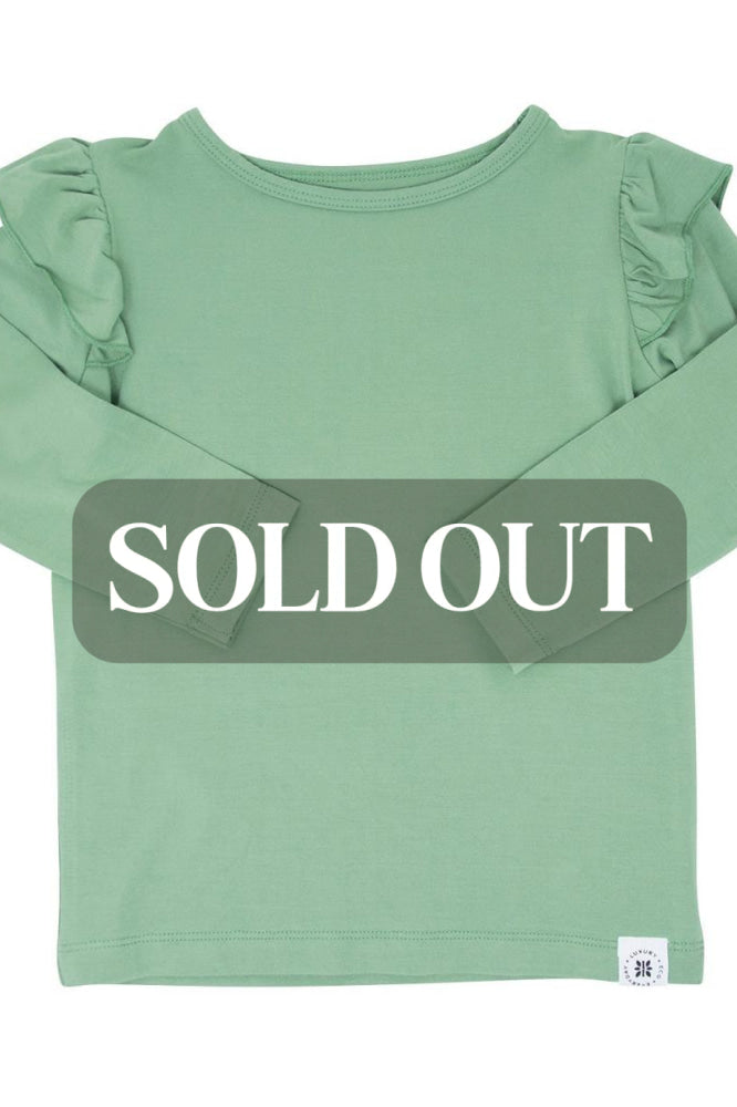 Ruffle Top - Shale Green