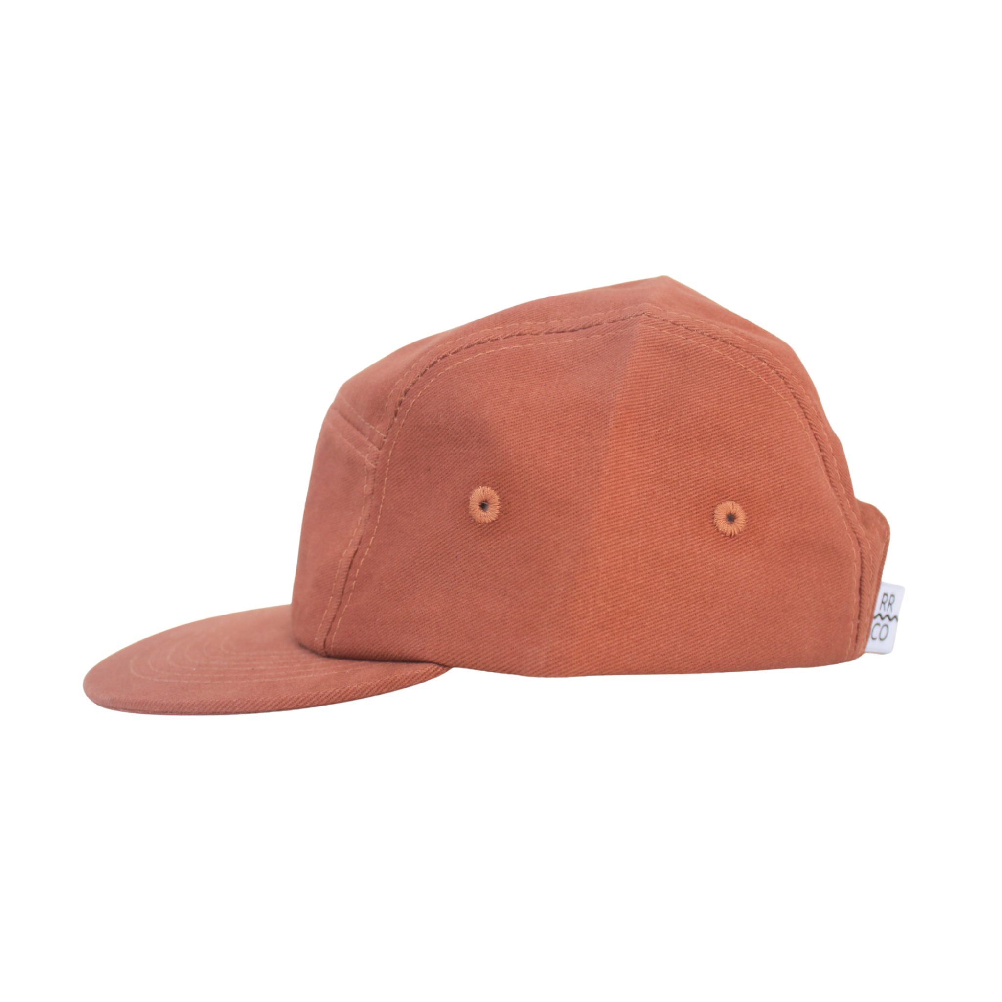 Cotton Five-Panel Hat in Rust