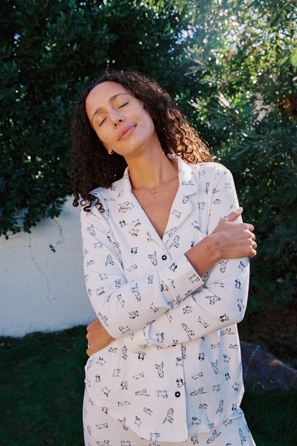 Lottie PJ Top - Dog Print