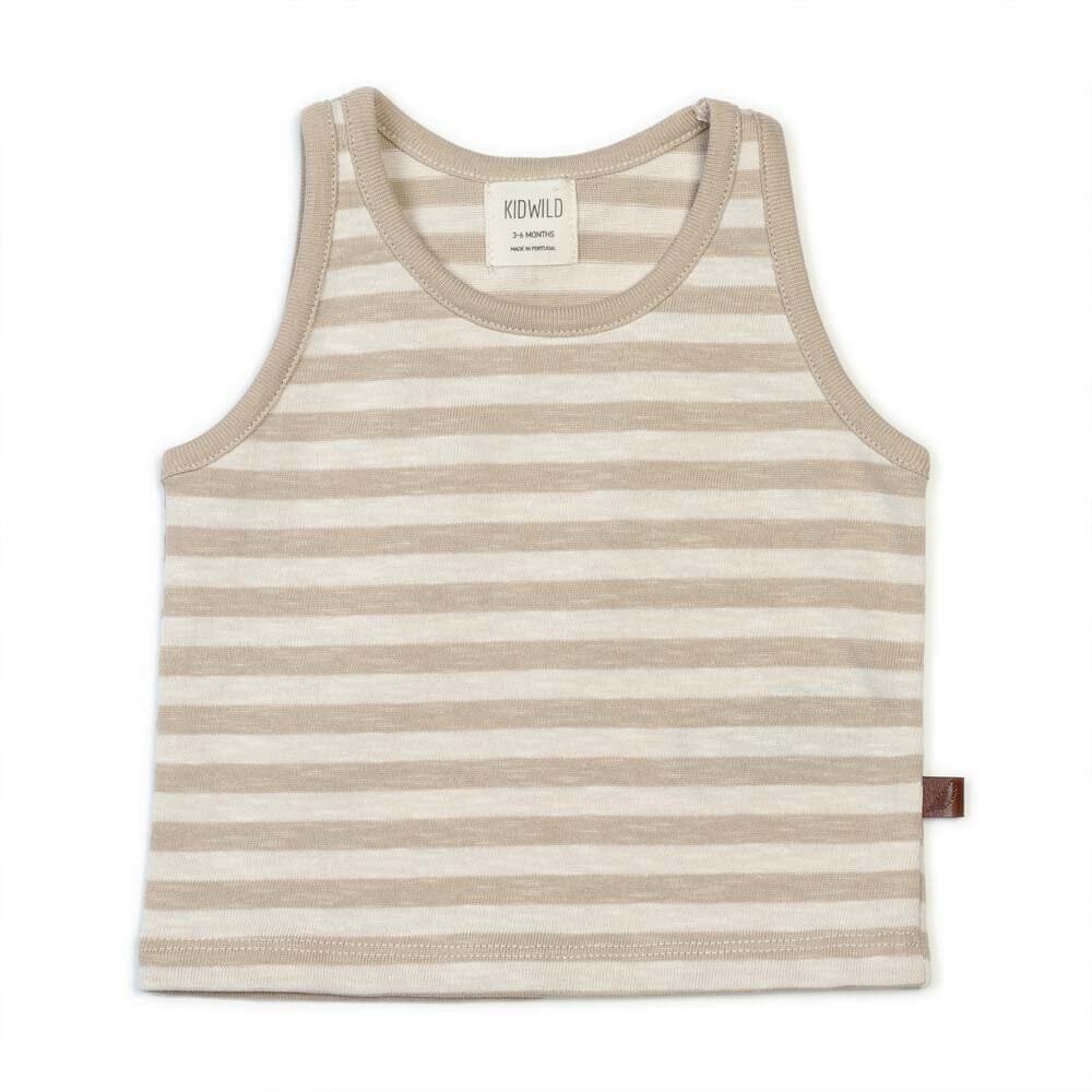 Organic Tank Top - Pebble Stripe