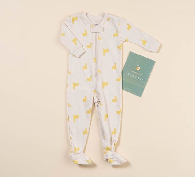 Footed Pajama Pima Cotton - Llamas Birch