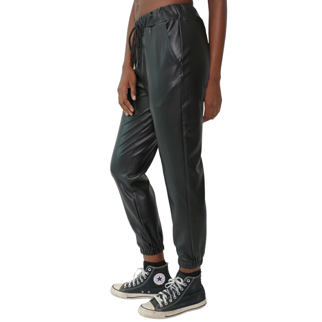 Downtown Pant - Leather Onyx