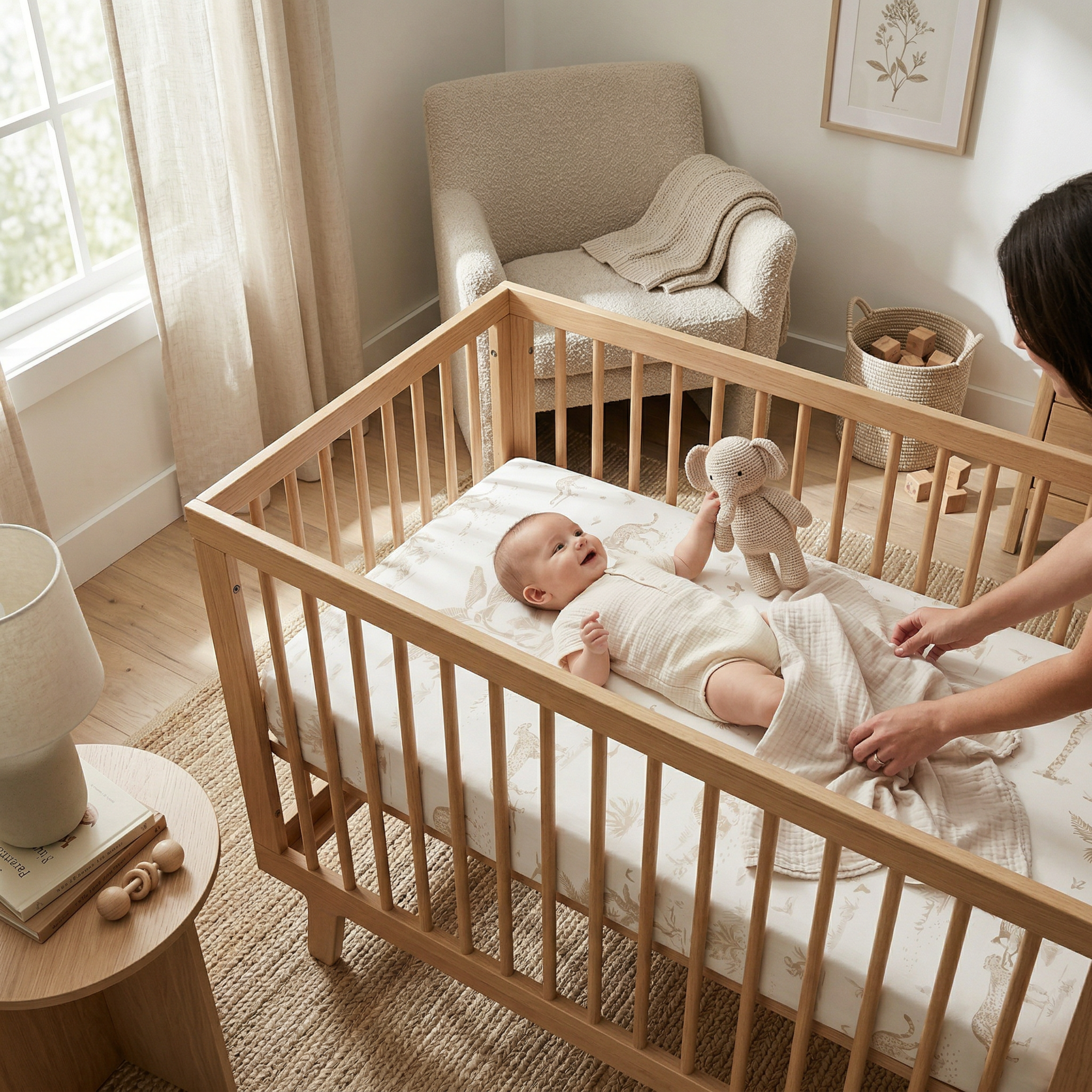 Organic Crib Sheet - Safari