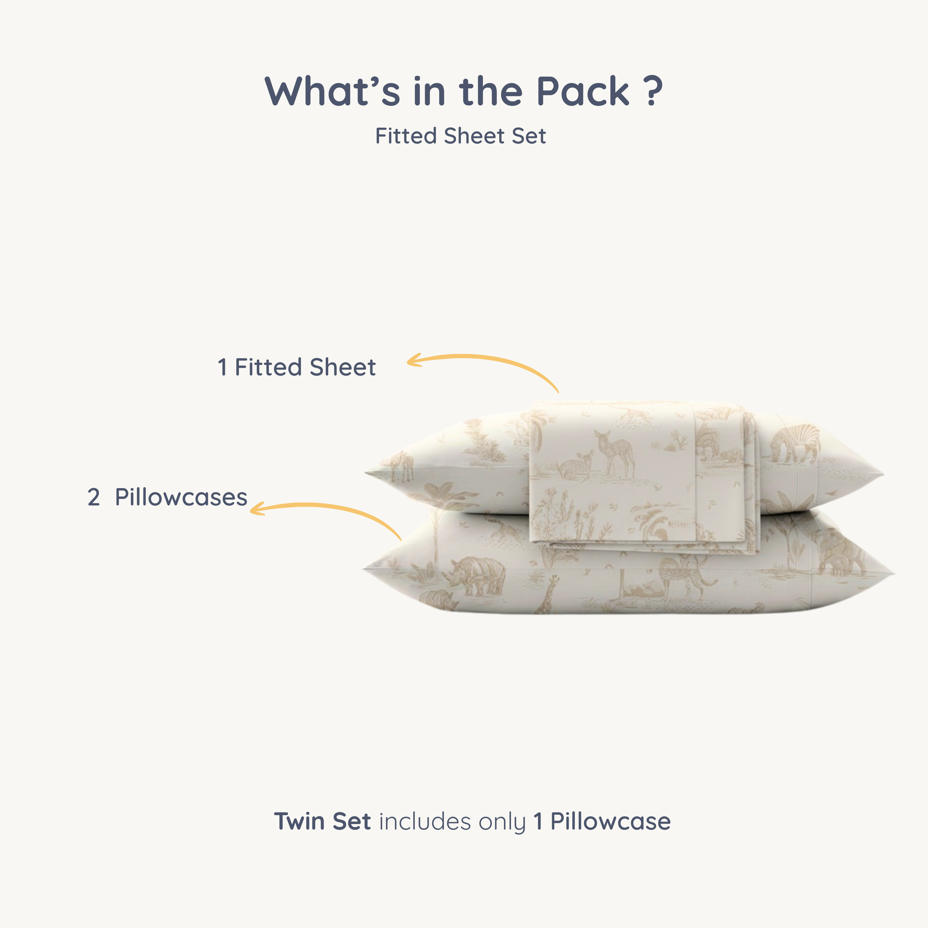 Organic Kids Fitted Sheet - Safari