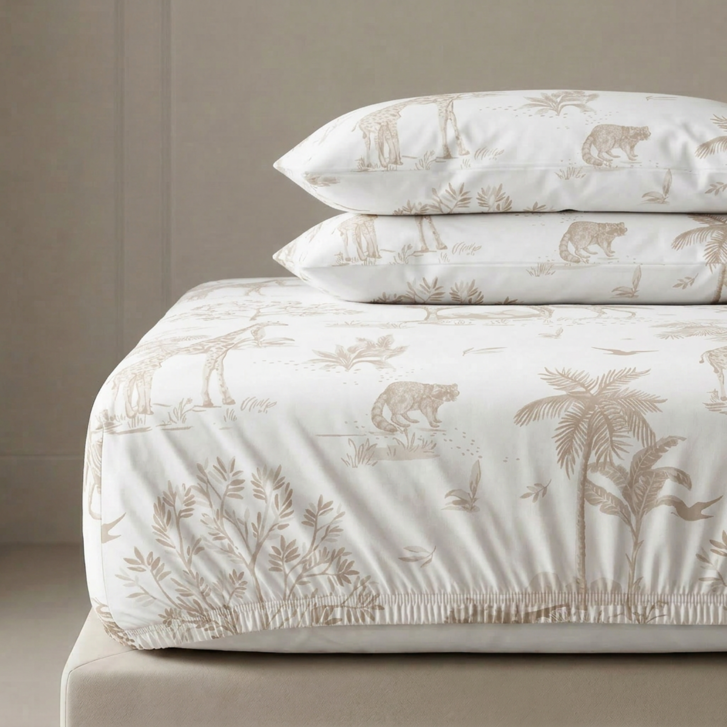 Organic Kids Fitted Sheet - Safari