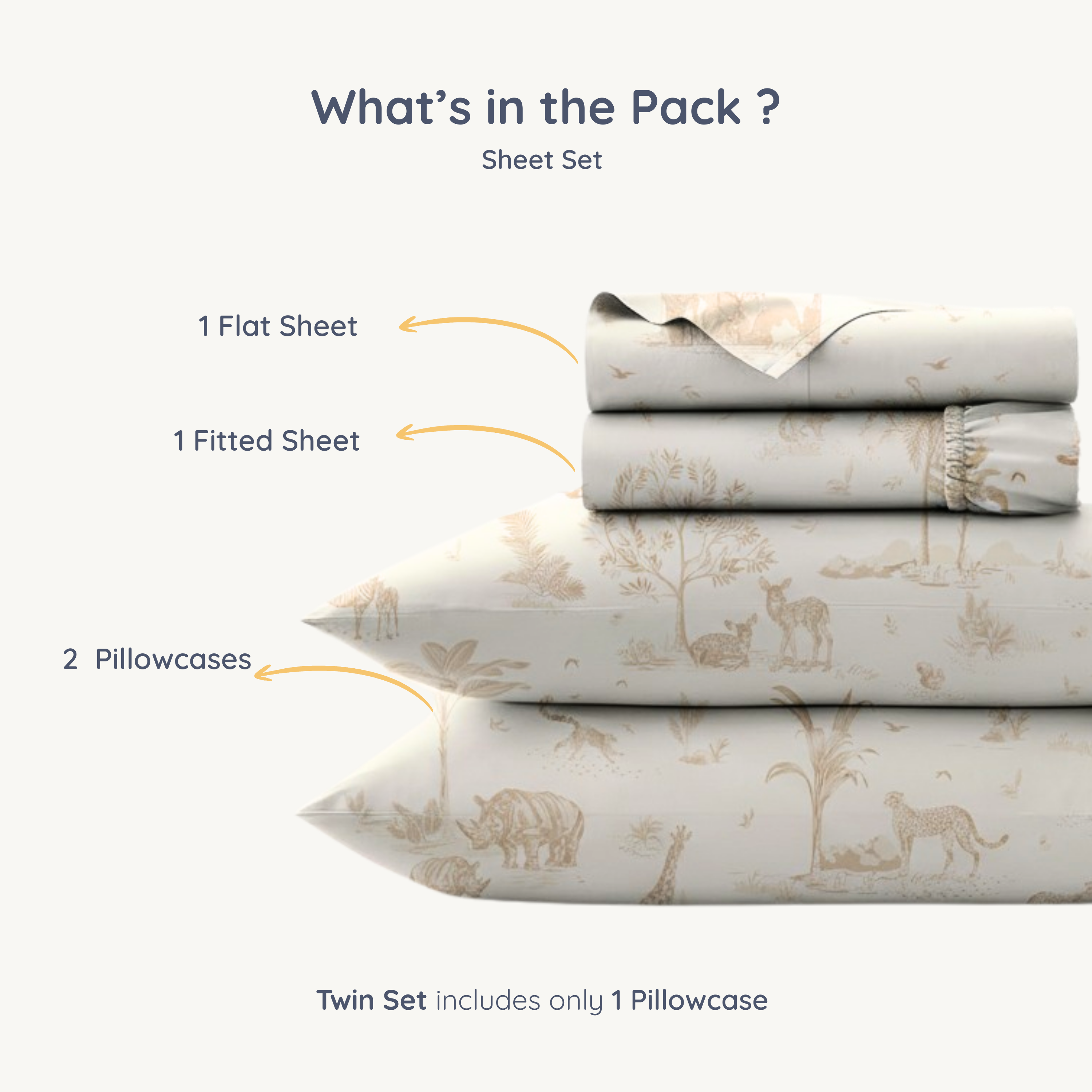 Organic Cotton Sheet Set - Safari