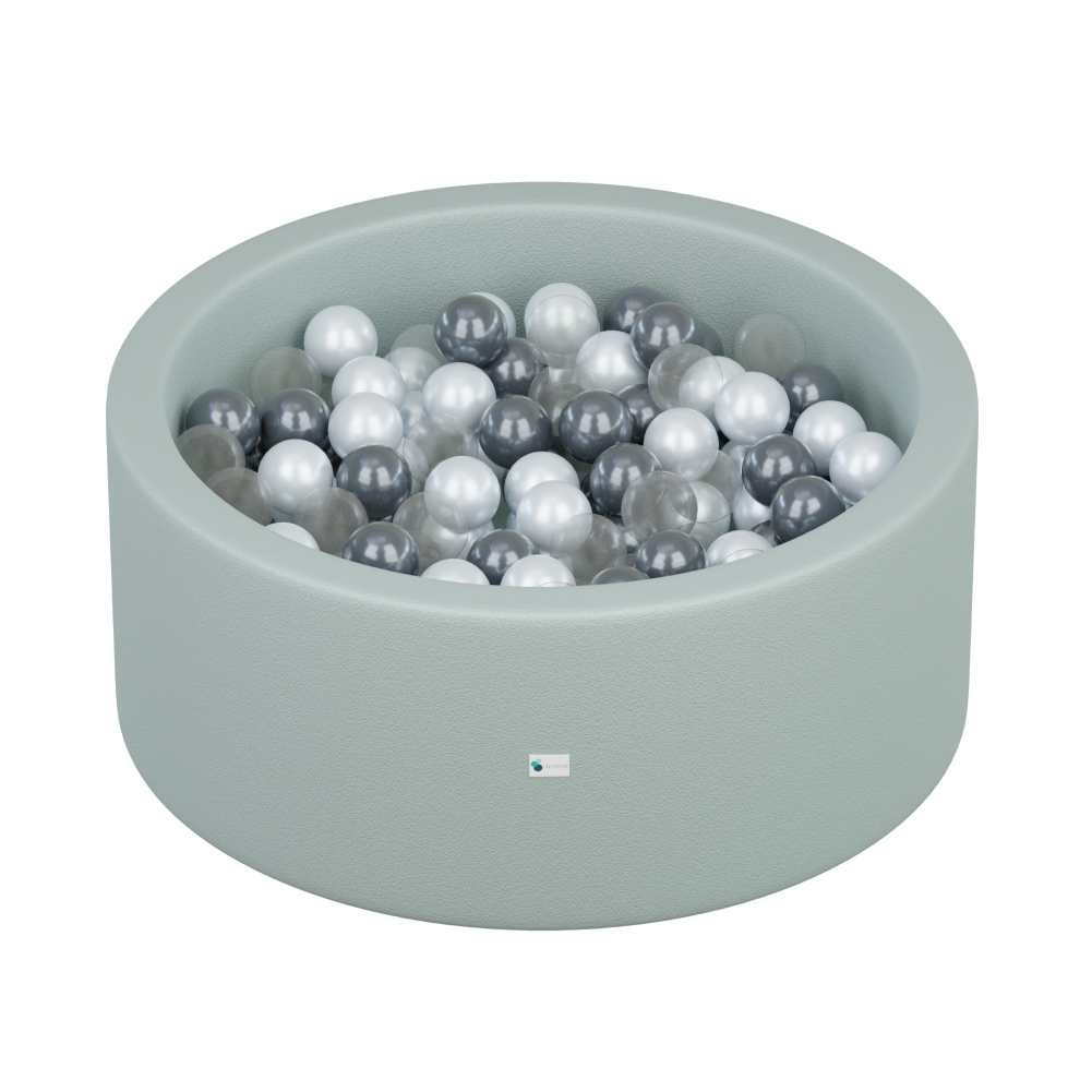 Ball Pit + 200 Pit Balls  Little Big Playroom Sage Ball Pit - Pearl, Pewter, Water Pit Balls  