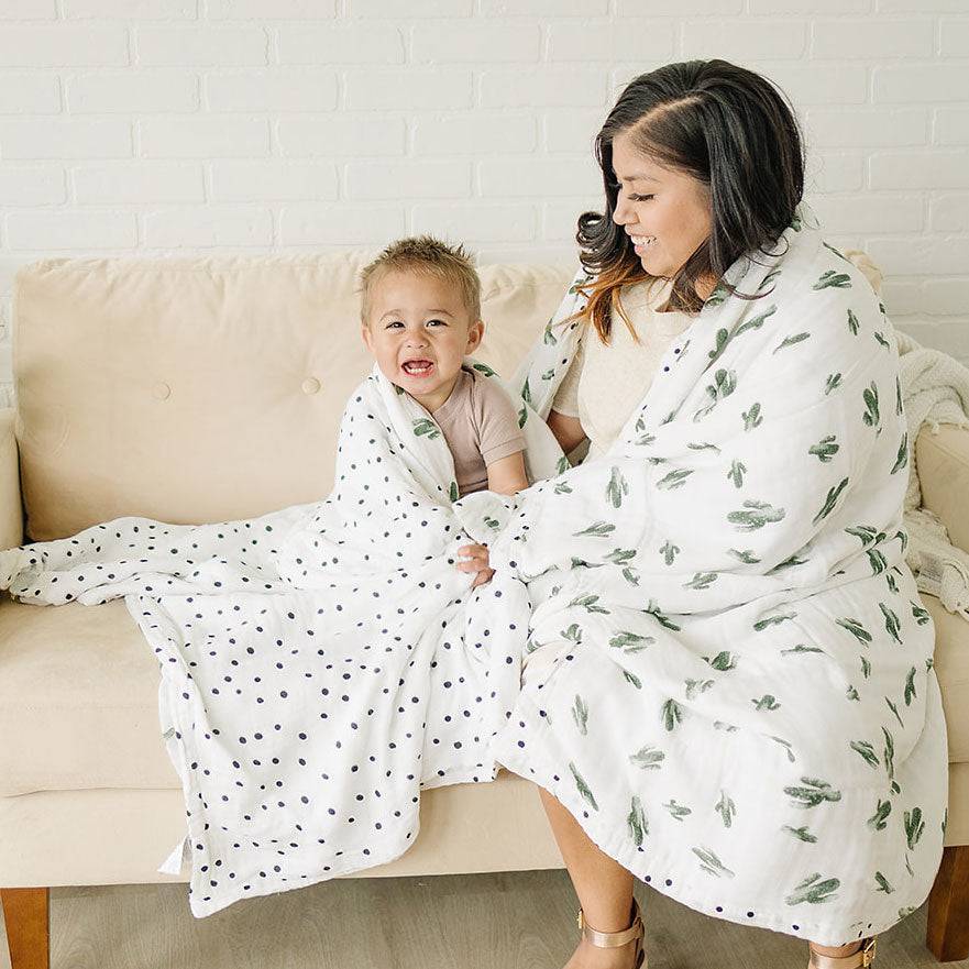 Saguaro + Dottie Oh So Soft Muslin Super Snuggle Blanket Super Snuggle Blanket Bebe au Lait   