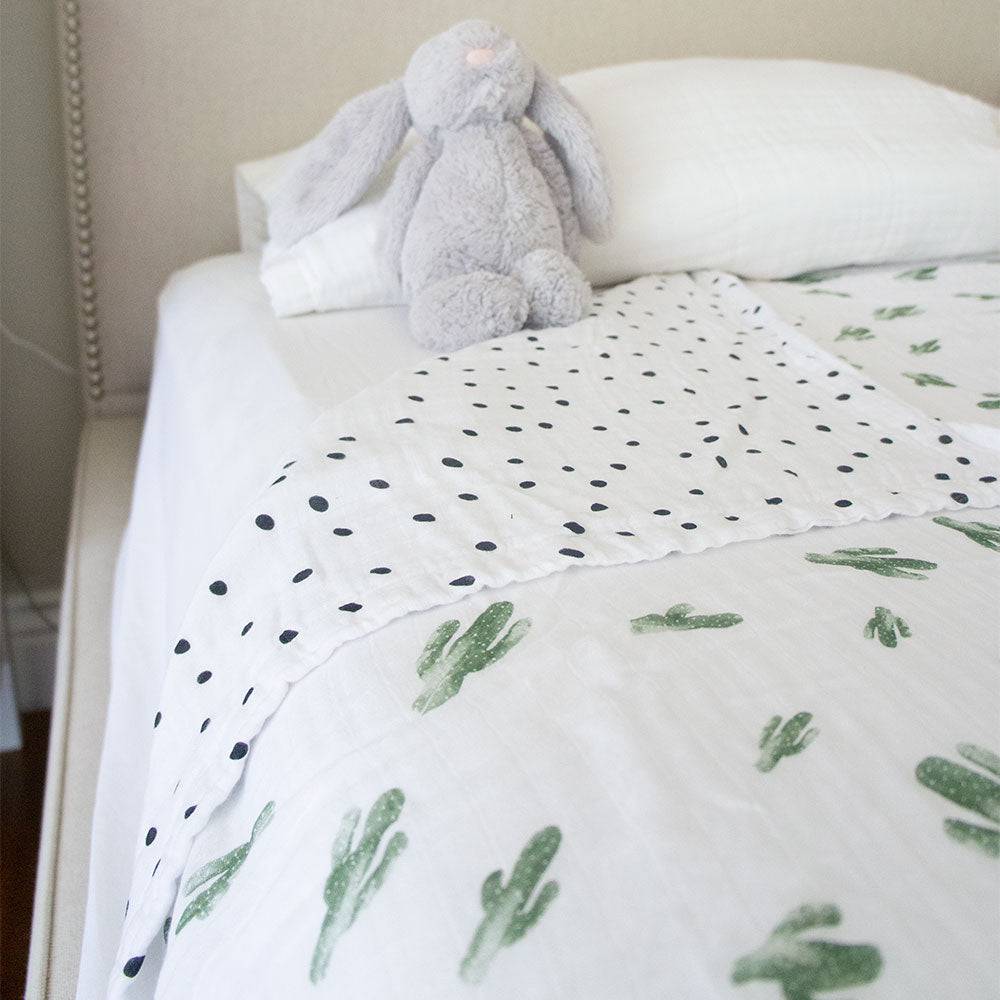 Saguaro + Dottie Oh So Soft Muslin Super Snuggle Blanket Super Snuggle Blanket Bebe au Lait   