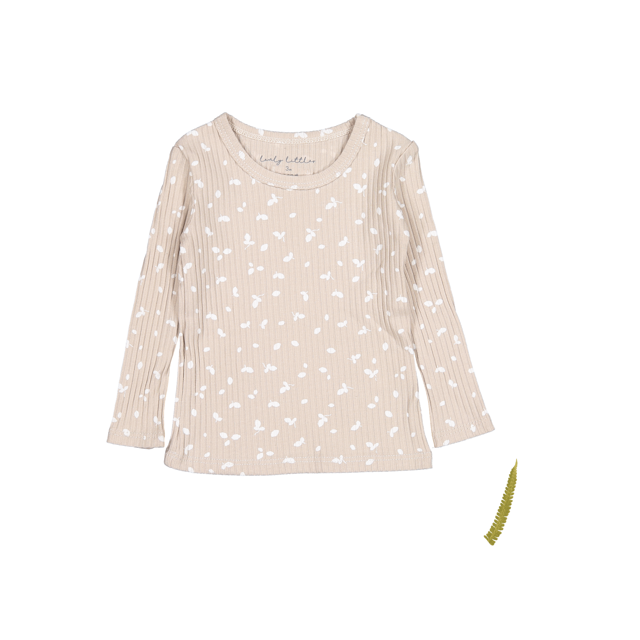 The Printed Long Sleeve Tee - Sand Petal