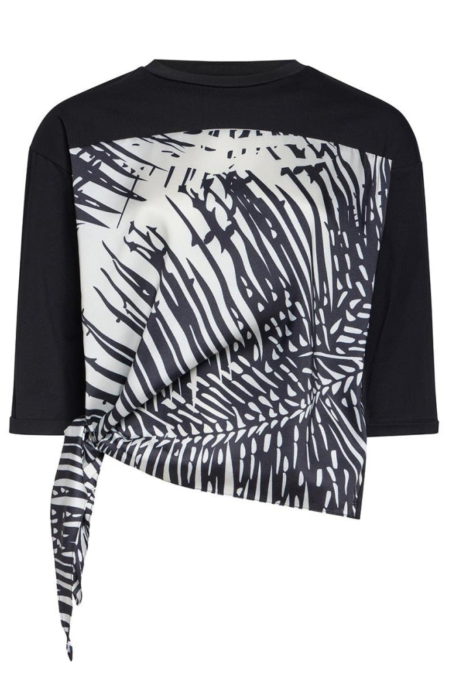 Sandra Top - Black Leaf