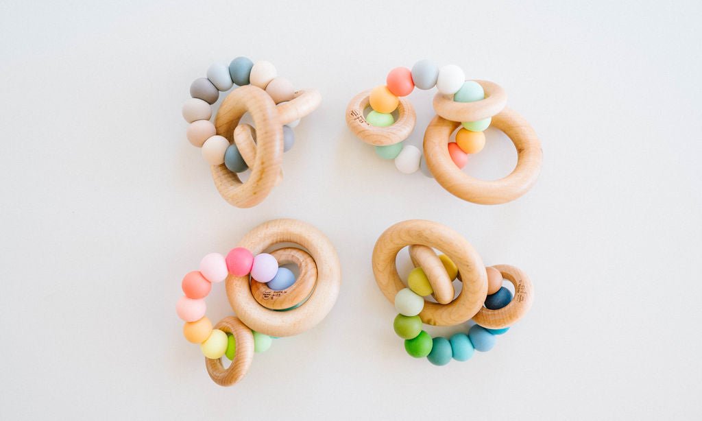 Saturn Ring Wooden Baby Teether Pacifiers & Teethers Bannor Toys   