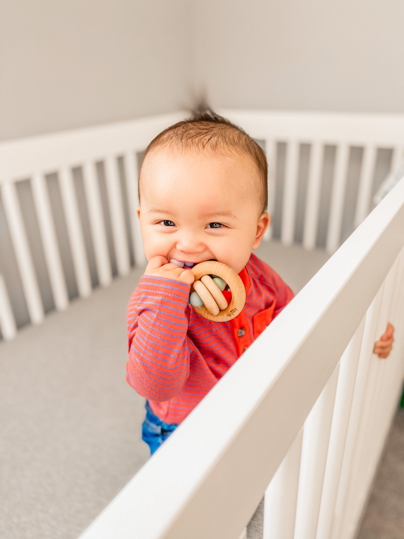 Saturn Ring Wooden Baby Teether Pacifiers & Teethers Bannor Toys   