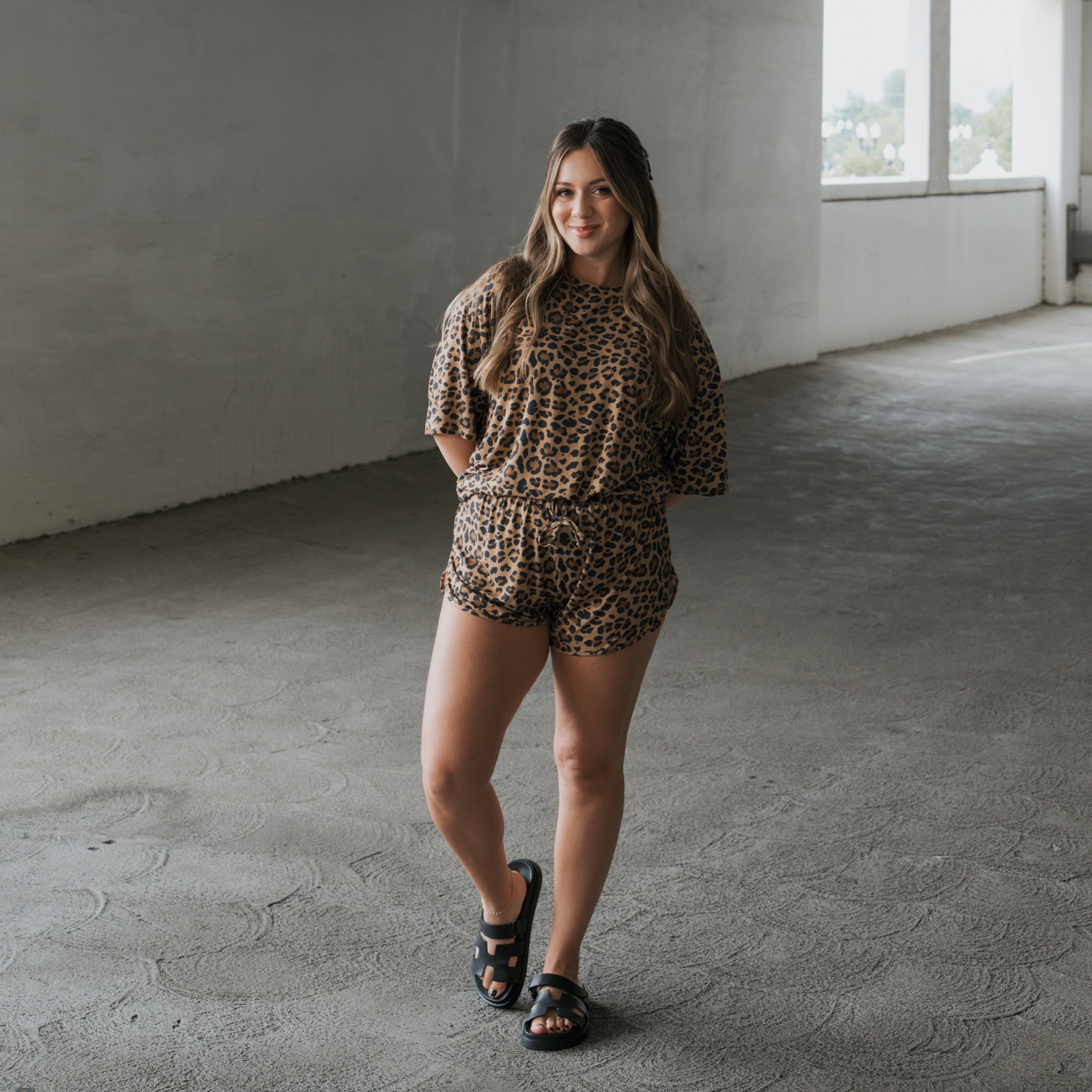 Women's Bamboo Short Set | Leopard