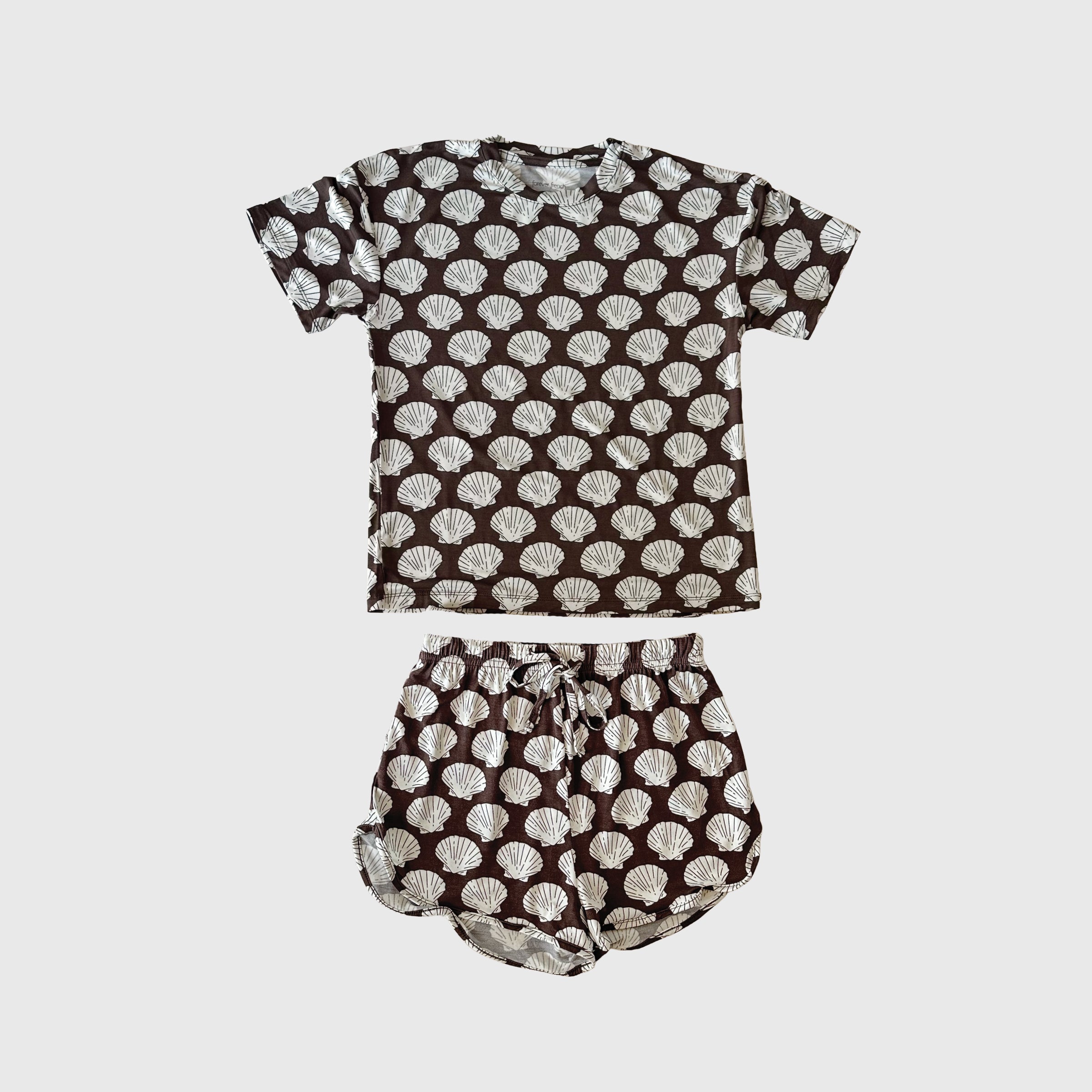 Girl's Bamboo Short Set | Seashells