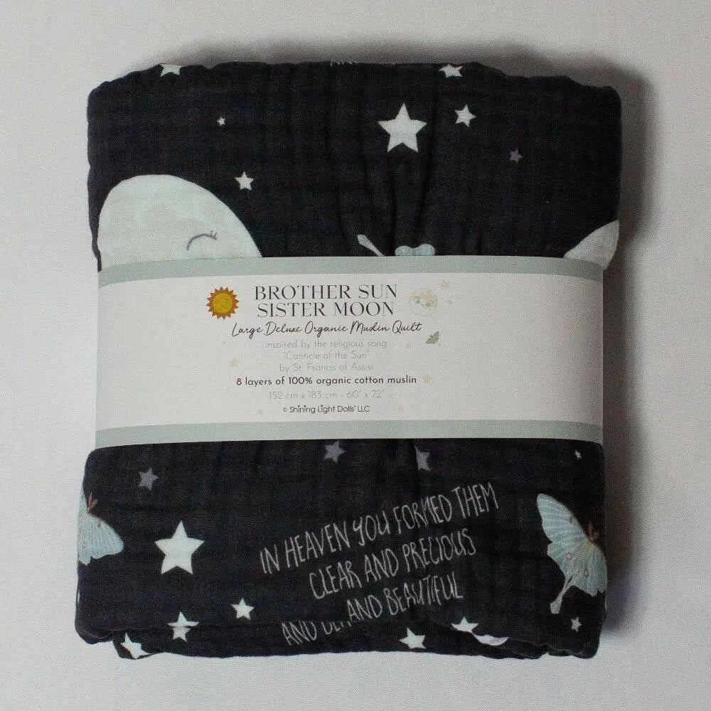 Brother Sun Sister Moon Large Deluxe Organic Muslin Quilt