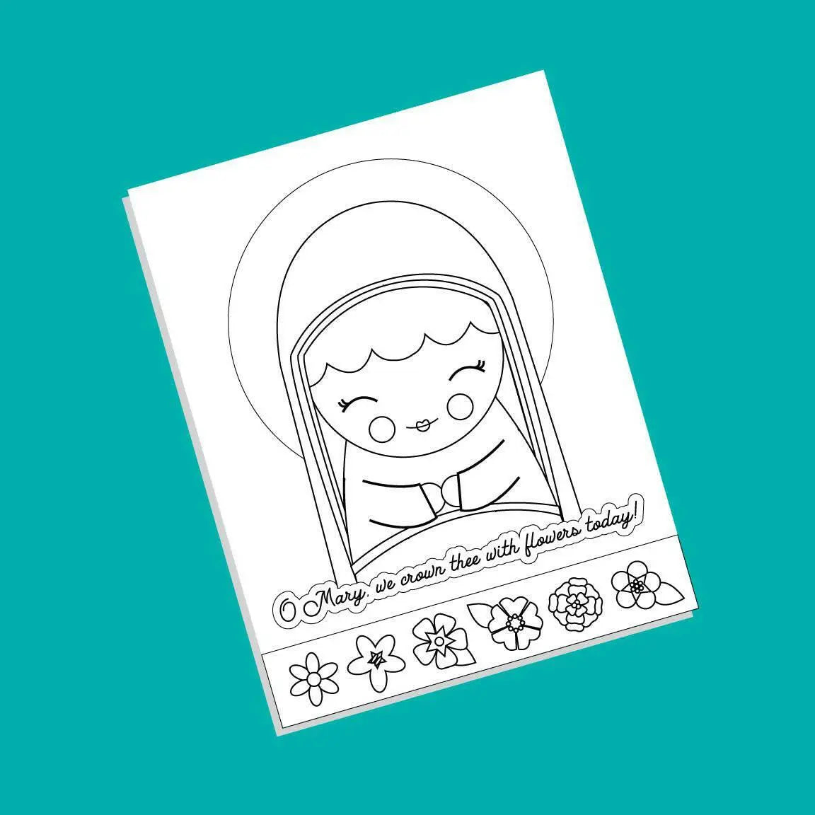 May Crowning Coloring Craft - Digital Download