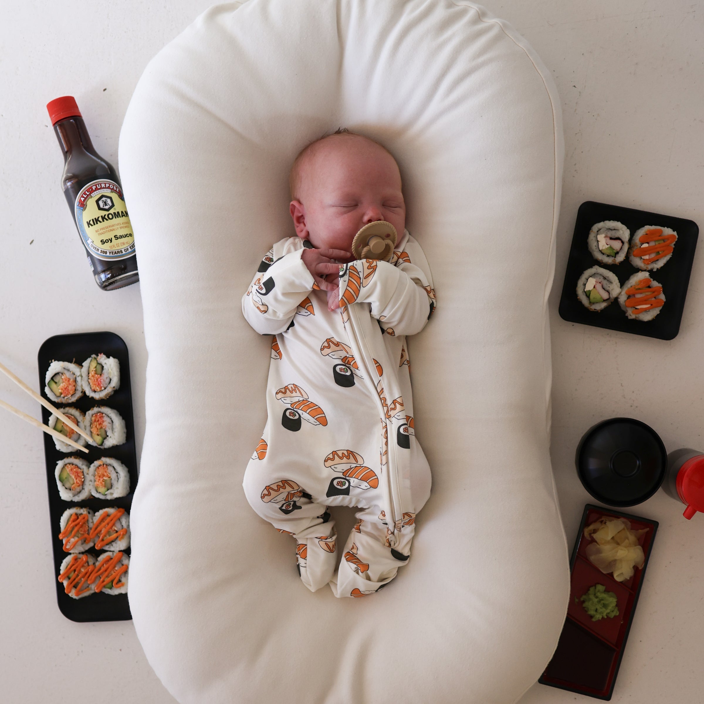 Bamboo Zip Pajamas | Sushi