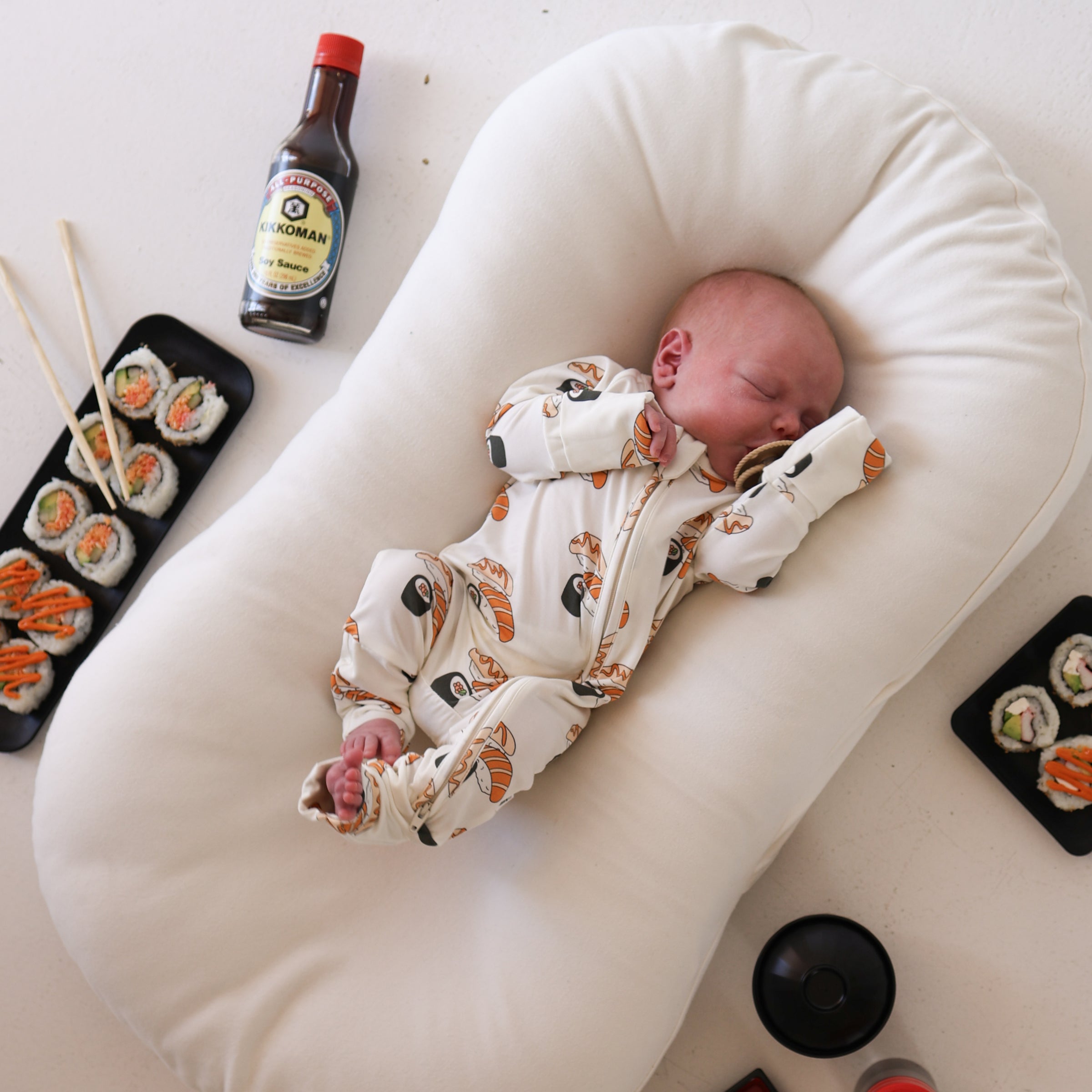 Bamboo Zip Pajamas | Sushi