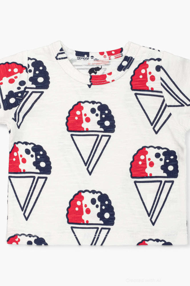 Short Sleeve Crewneck Tee - Snowcone Celebration