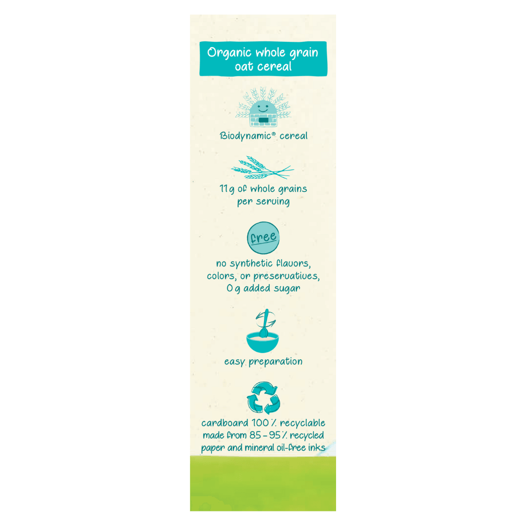 Holle Organic Whole Grain Oat Cereal - 6 Pack