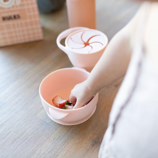 Silicone Bowl with lid - Soft Pink BOWL MKS Miminoo   