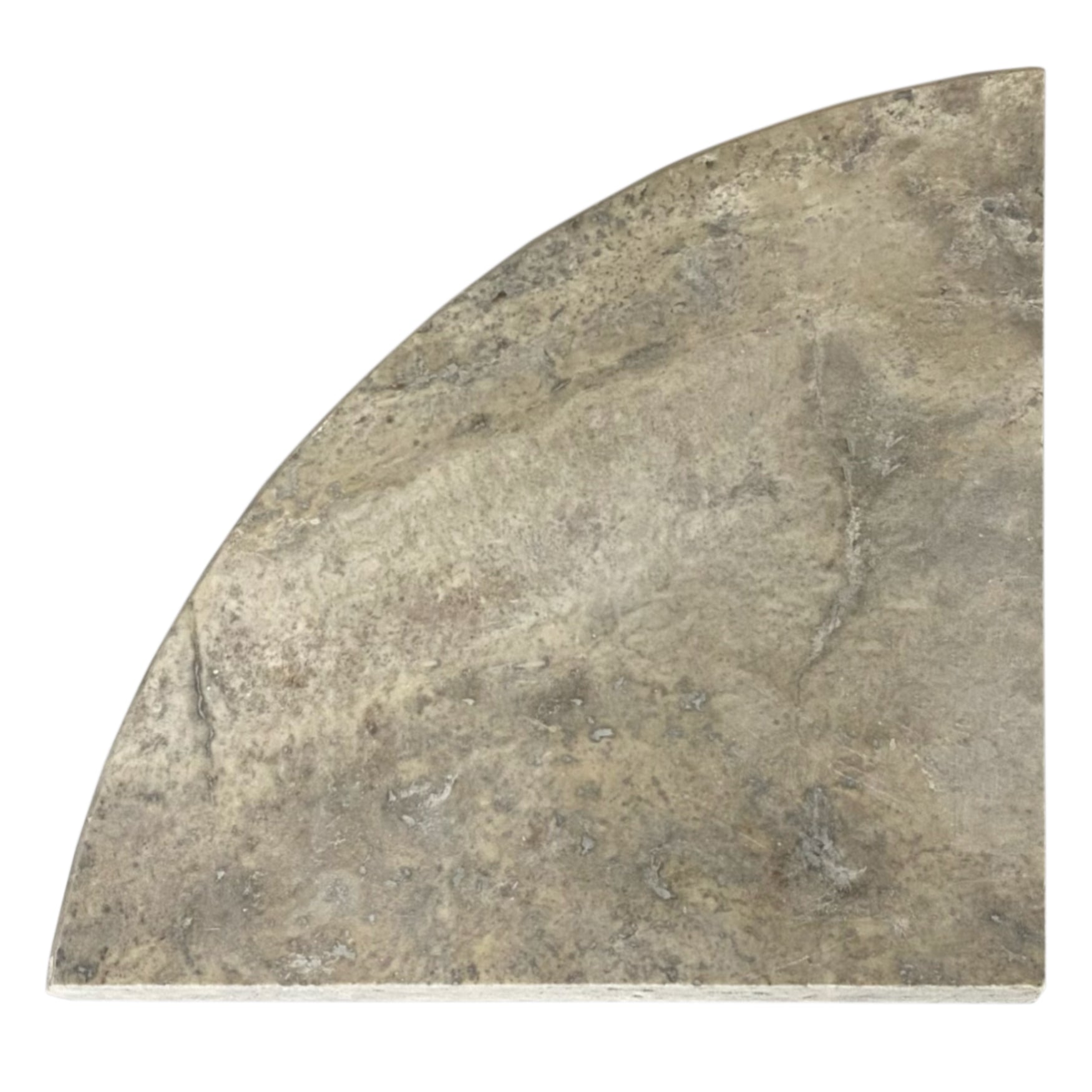 Silver Travertine 9" Shower Corner Shelf Honed and Filled - Belair Collection